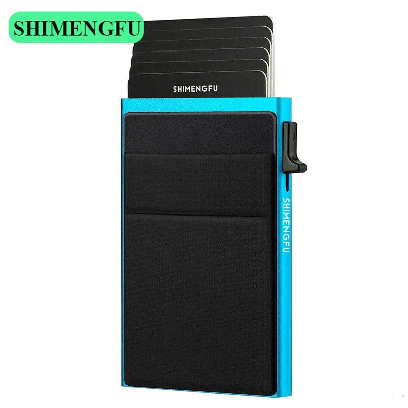 Double RFID Blocking Leather Cardholder - Antitheft Security Wallet