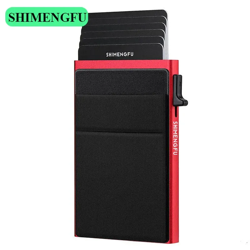 Double RFID Blocking Leather Cardholder - Antitheft Security Wallet