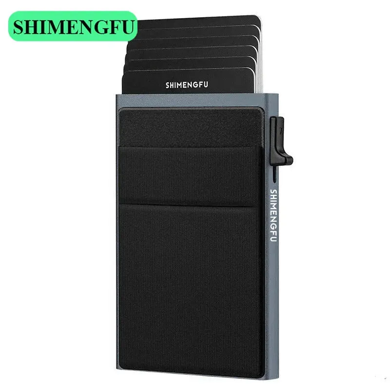 Double RFID Blocking Leather Cardholder - Antitheft Security Wallet