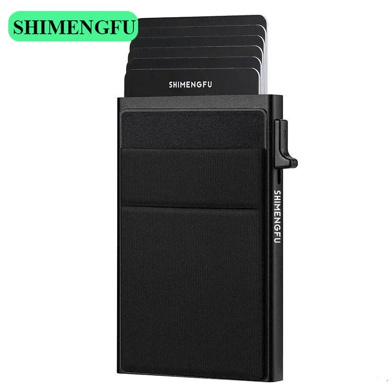Double RFID Blocking Leather Cardholder - Antitheft Security Wallet