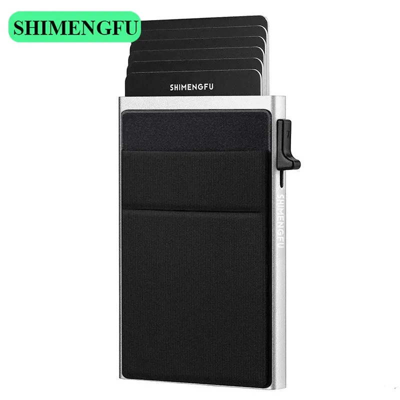 Double RFID Blocking Leather Cardholder - Antitheft Security Wallet