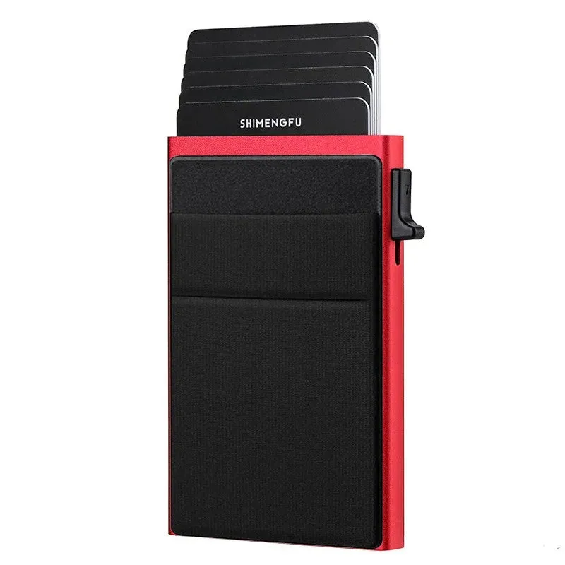 Double RFID Blocking Leather Cardholder - Antitheft Security Wallet