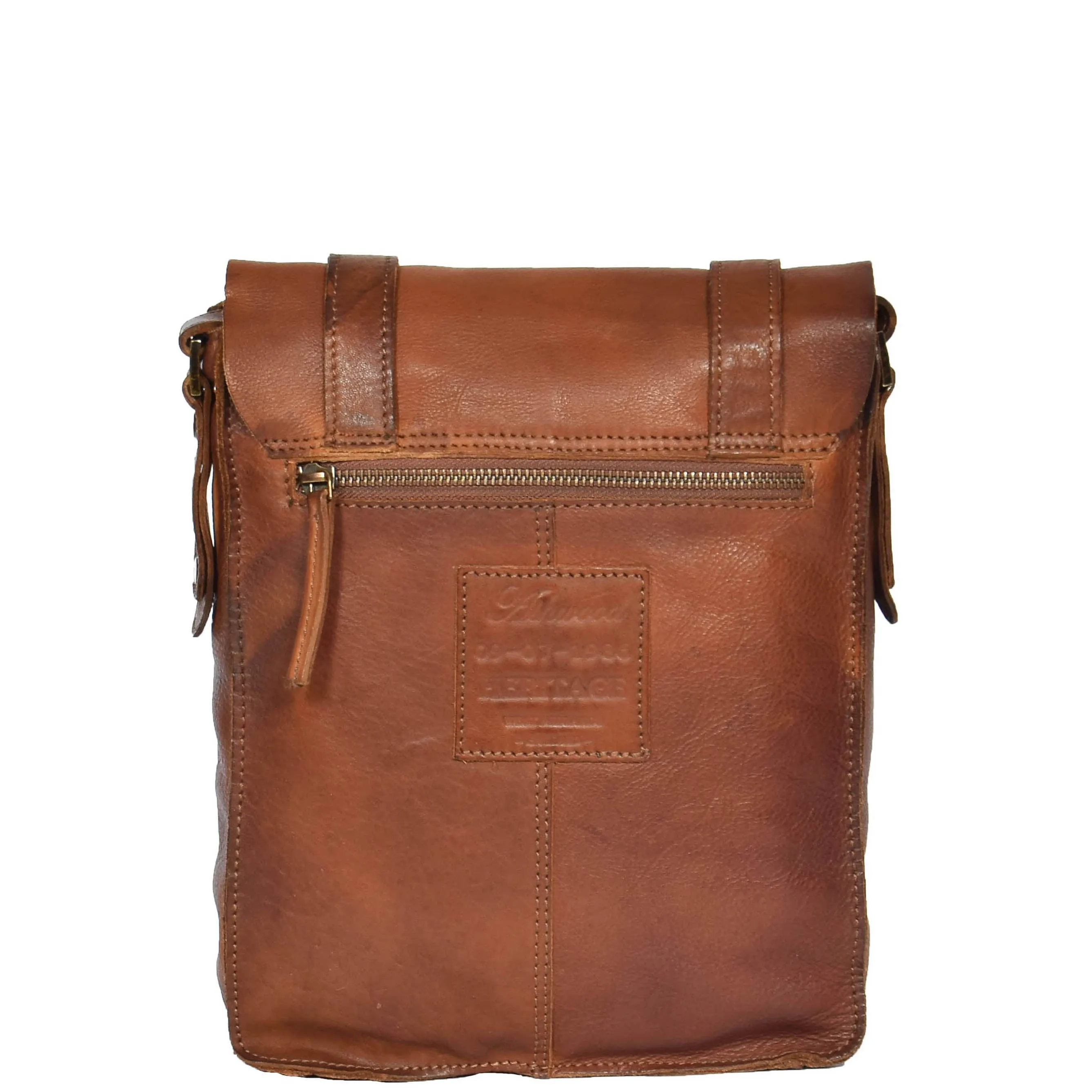 DR278 Real Leather Cross Body Messenger Bag Rust