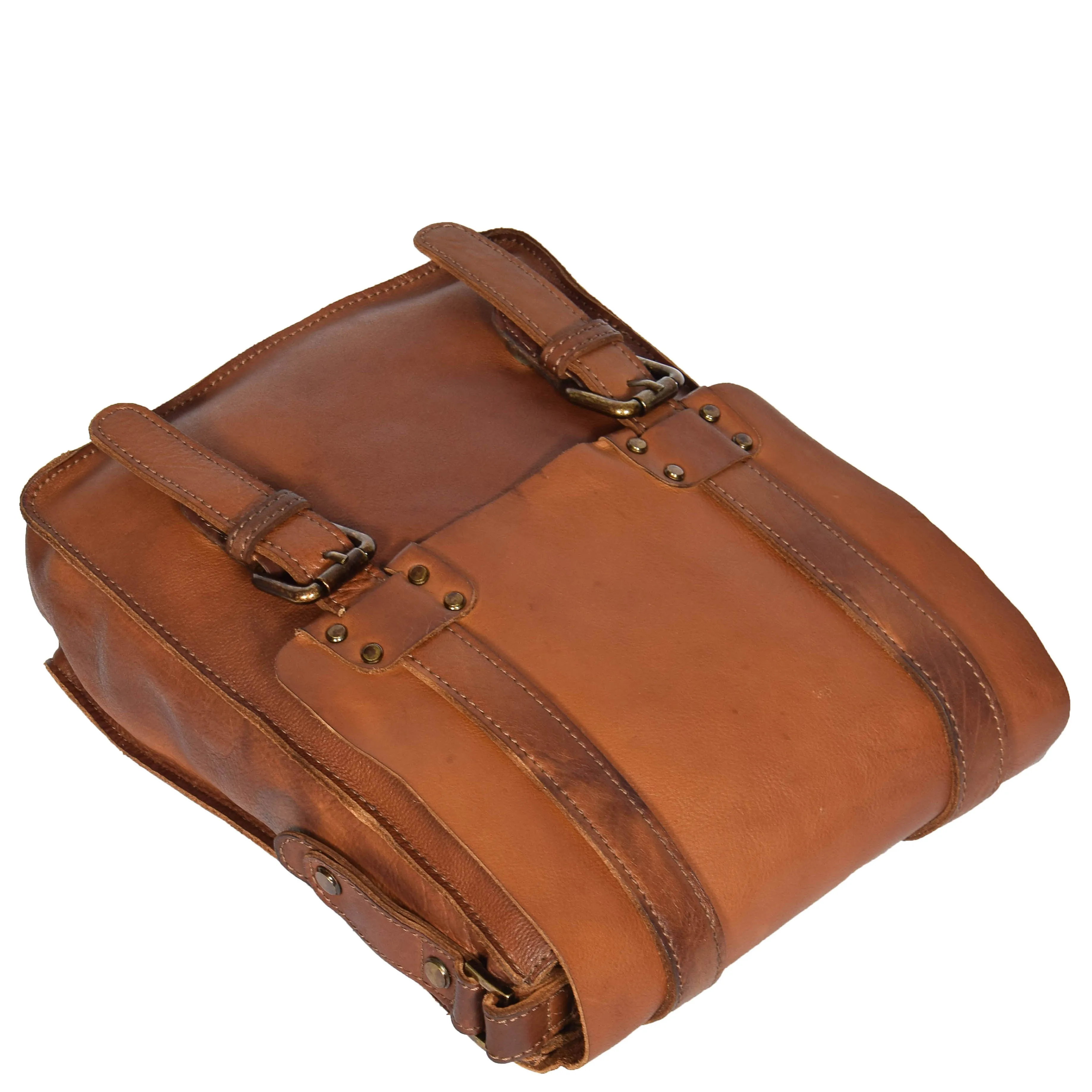 DR278 Real Leather Cross Body Messenger Bag Rust