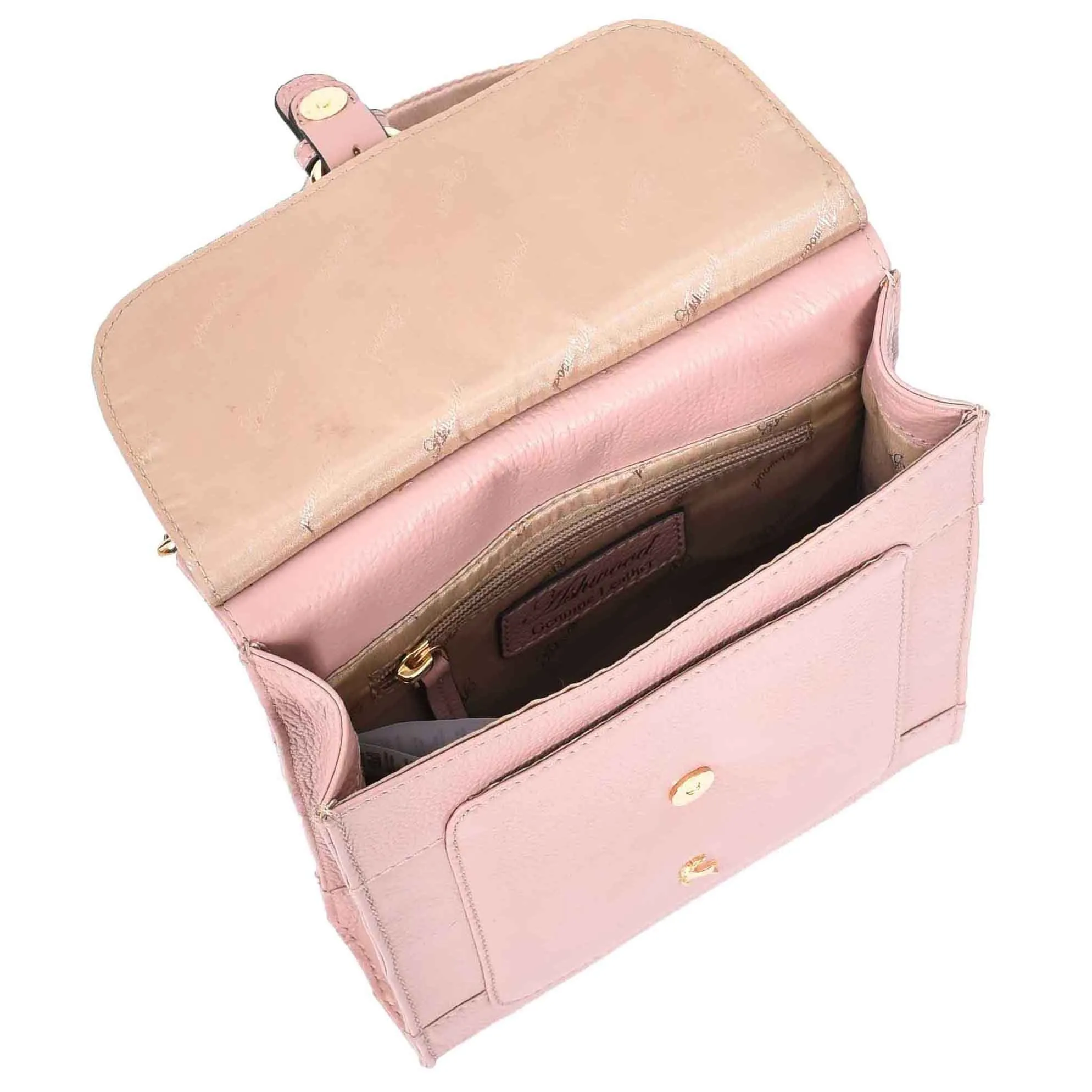DR685 Ladies Real Leather Travel Messenger Bag Woodrose