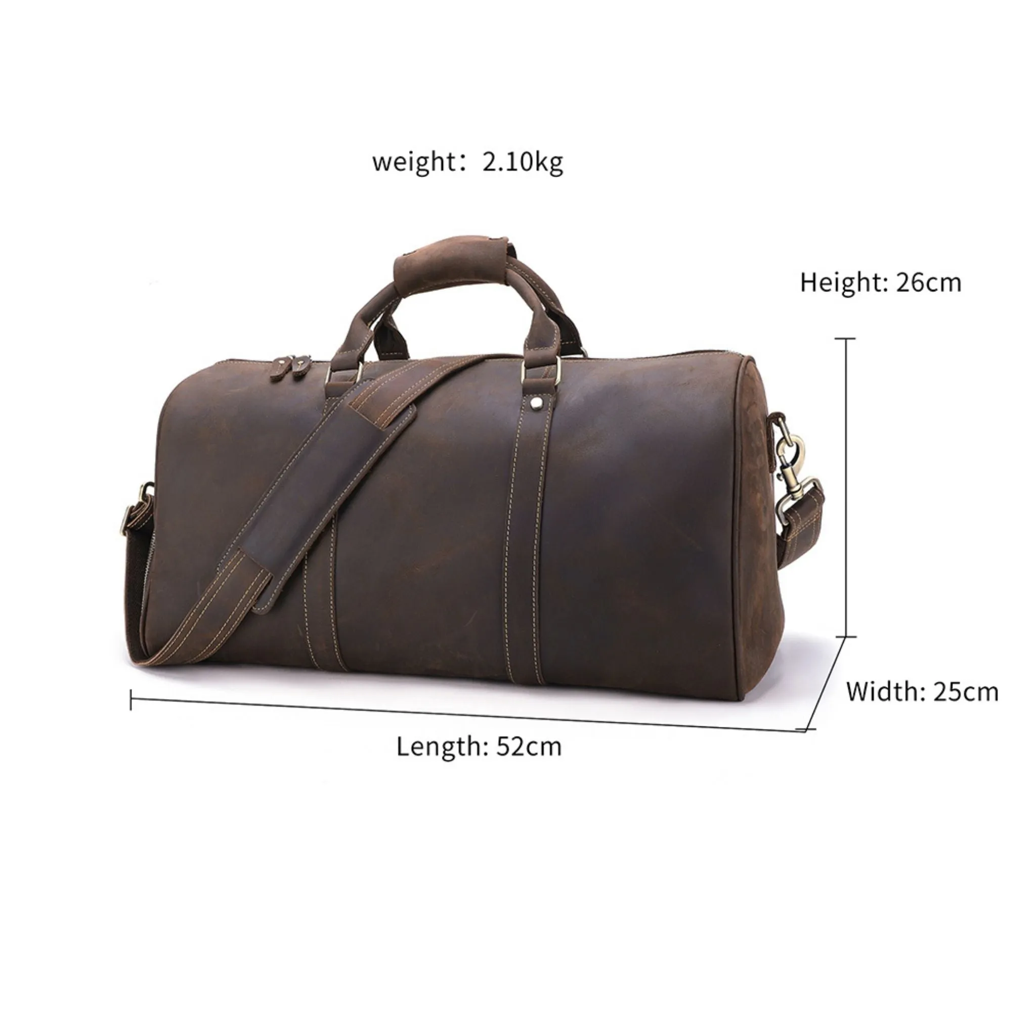 Duffle| Brown | Shoe Compartment