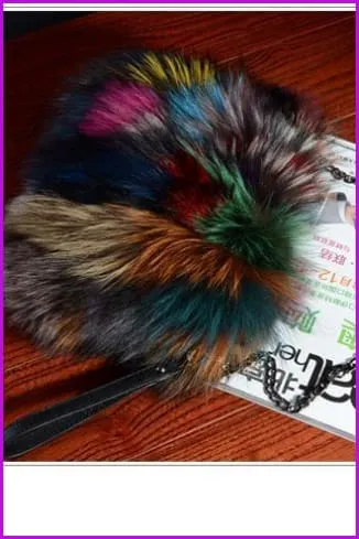 Evening Party Fox Fur Clutch Bags DF065