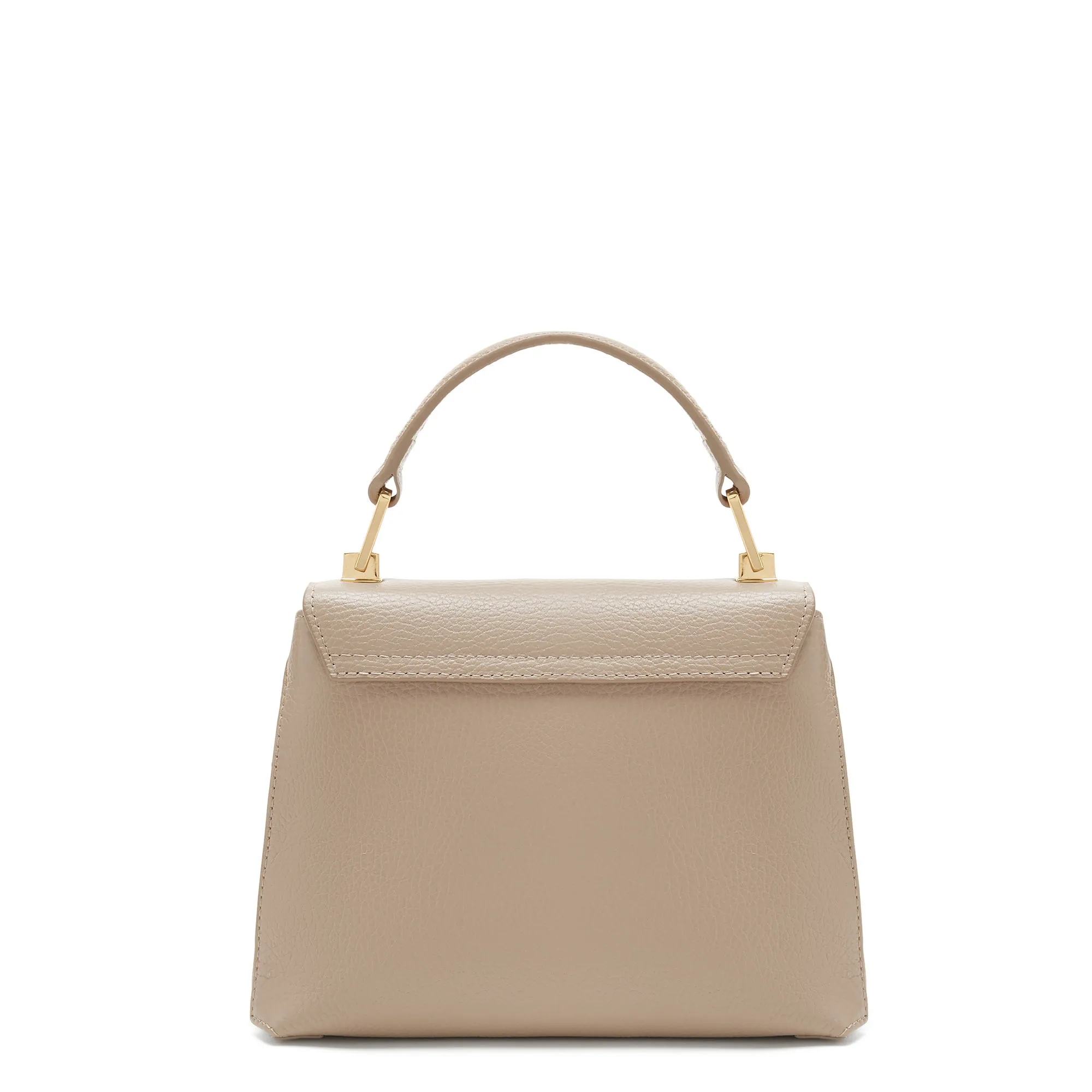 Femme Forte Heline taupe calfskin leather handbag