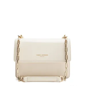 Femme Forte Valerie cream calfskin leather shoulder bag