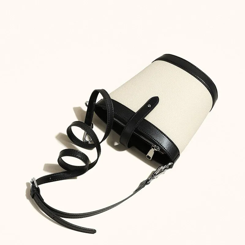 Genuine Leather Casual Mini Bucket Handbags