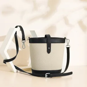 Genuine Leather Casual Mini Bucket Handbags