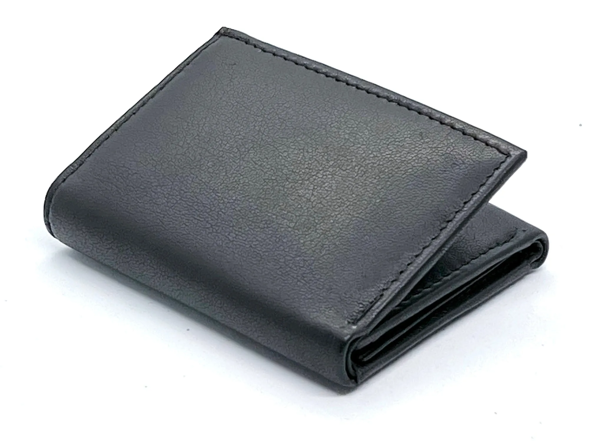 Genuine Leather Men's Trifold Wallet Credit Card Holder ID Window Flap Top
