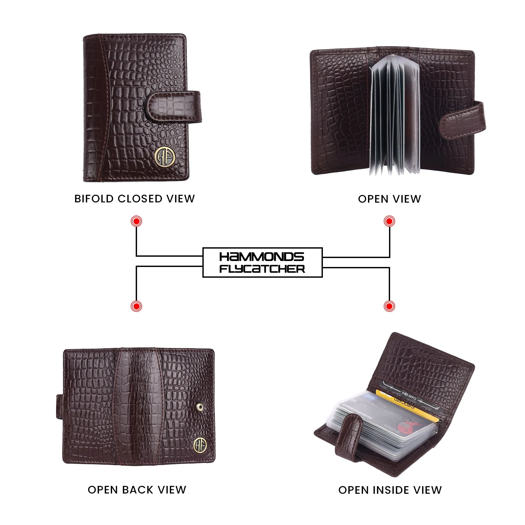 Genuine Leather RFID Protected Card Holder Wallet for Men and Women