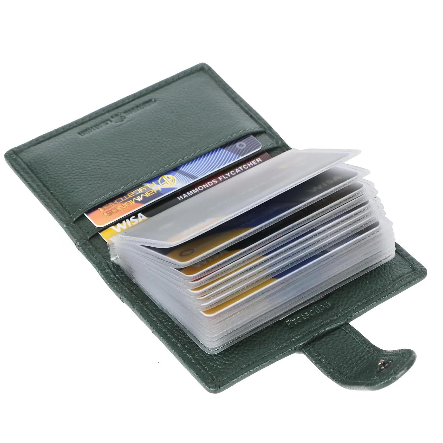 Genuine Leather RFID Protected Card Holder Wallet for Men and Women