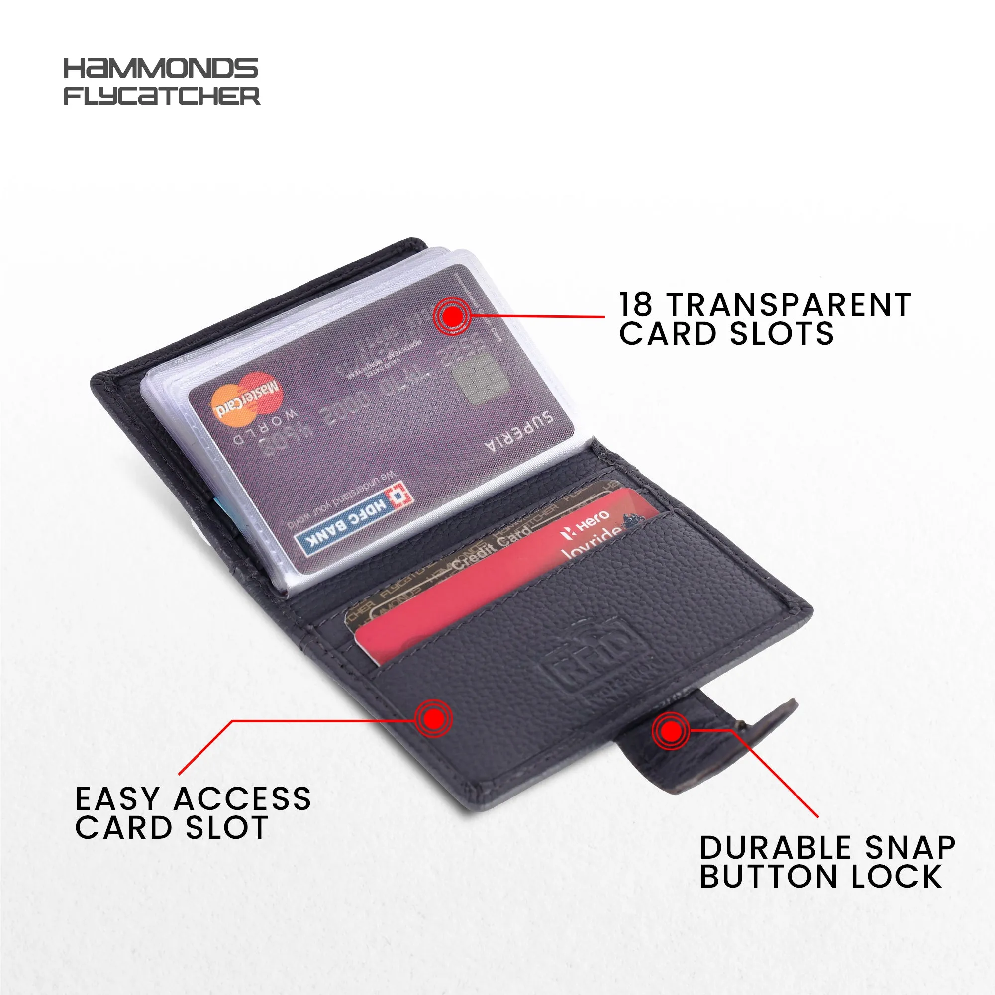 Genuine Leather RFID Protected Card Holder Wallet for Men and Women