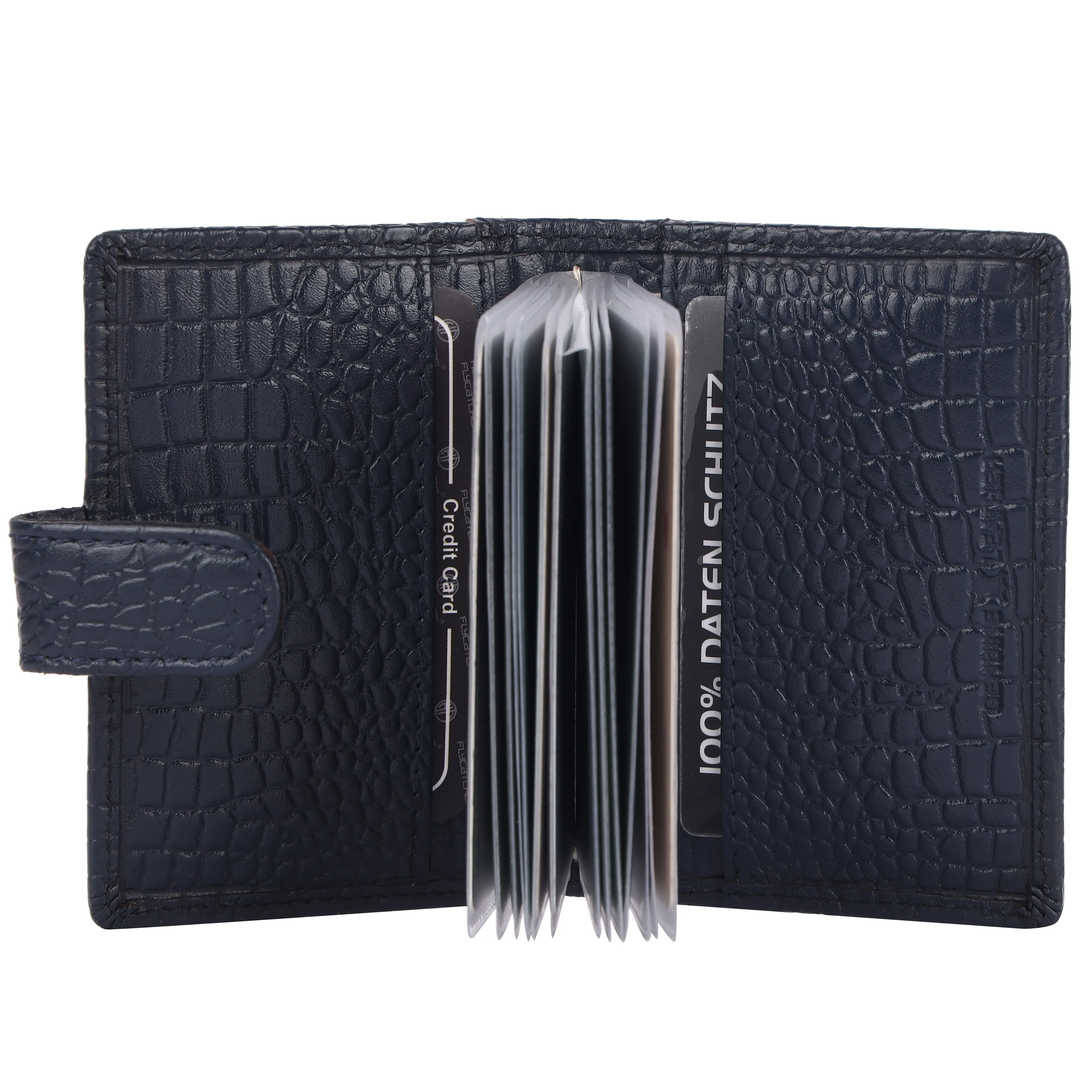 Genuine Leather RFID Protected Card Holder Wallet for Men and Women