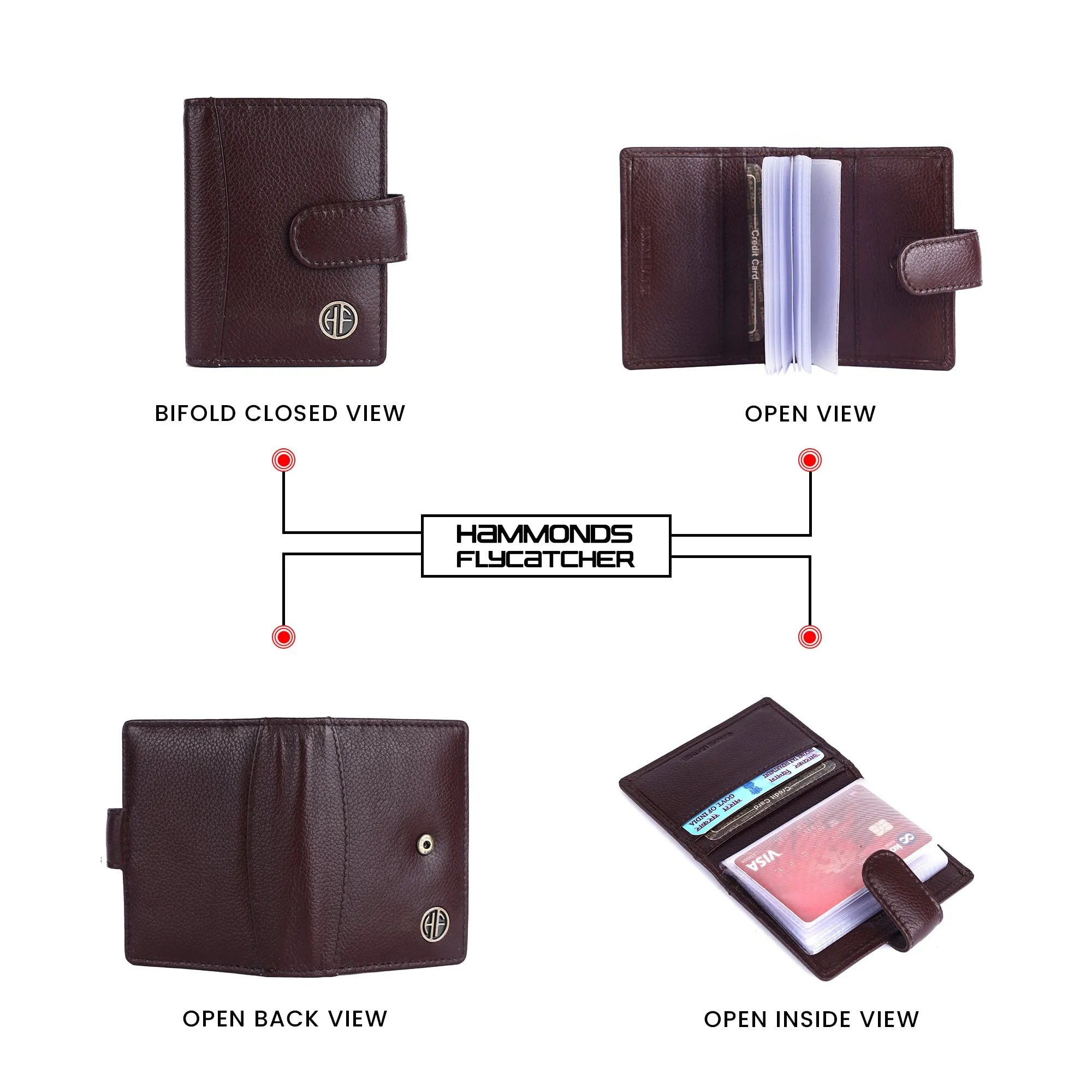 Genuine Leather RFID Protected Card Holder Wallet for Men and Women