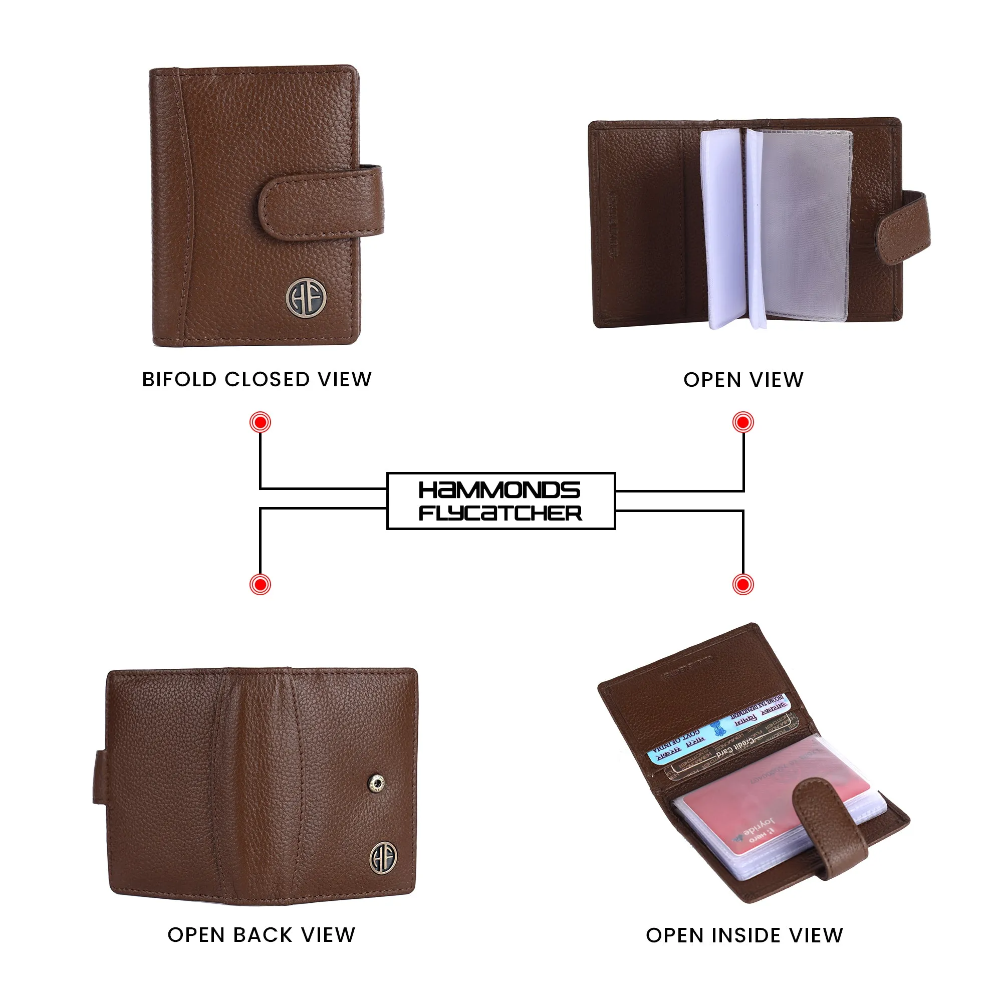 Genuine Leather RFID Protected Card Holder Wallet for Men and Women