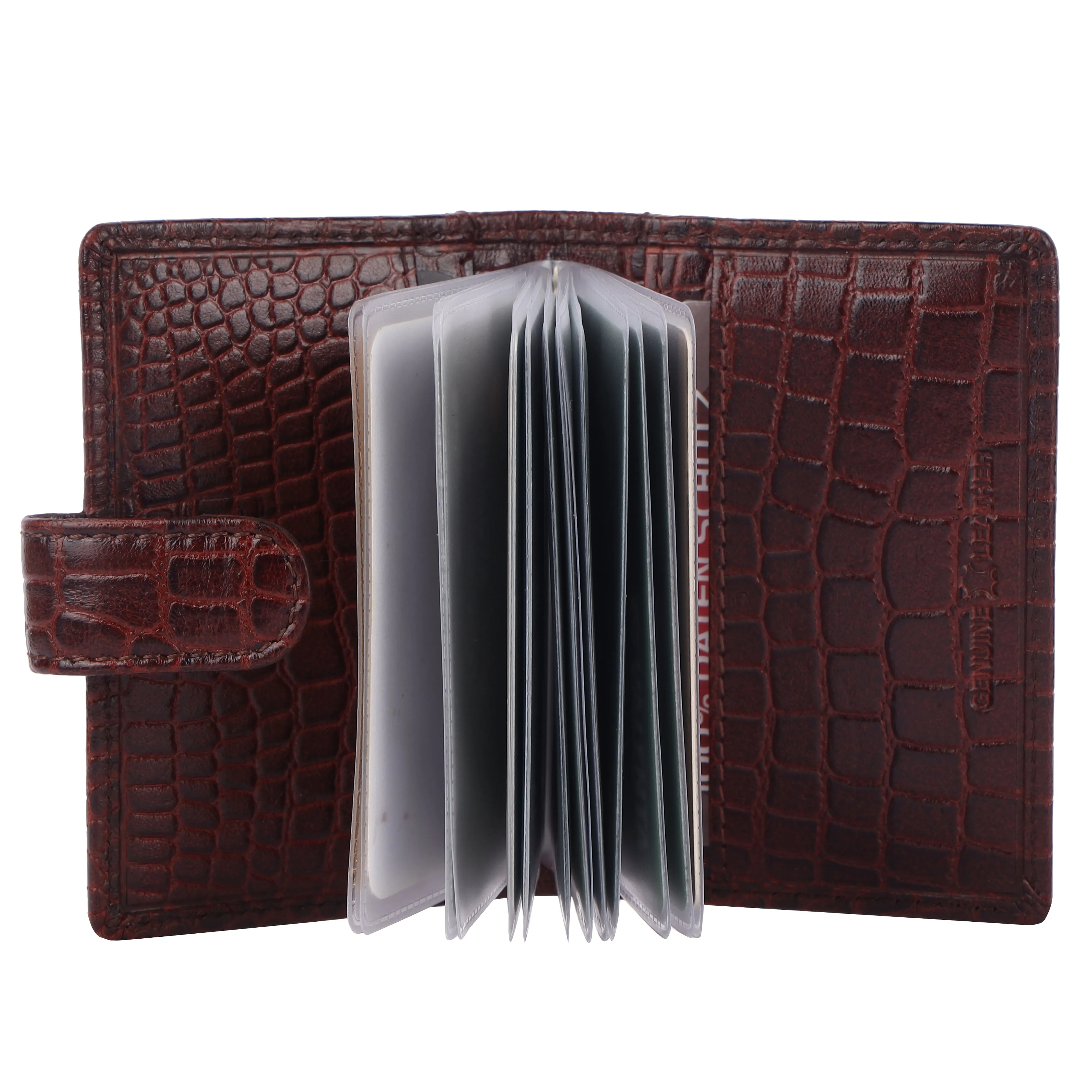 Genuine Leather RFID Protected Card Holder Wallet for Men and Women