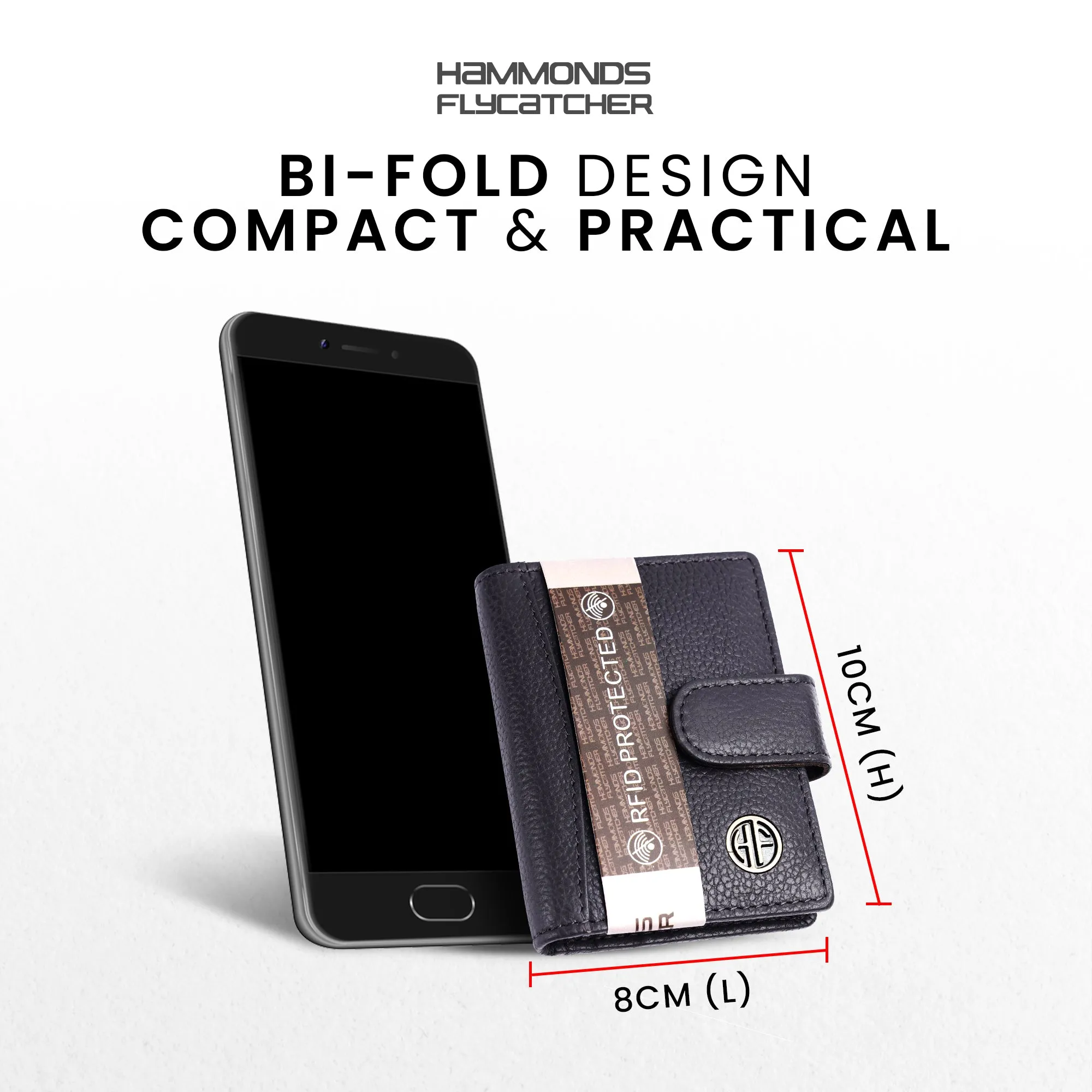 Genuine Leather RFID Protected Card Holder Wallet for Men and Women