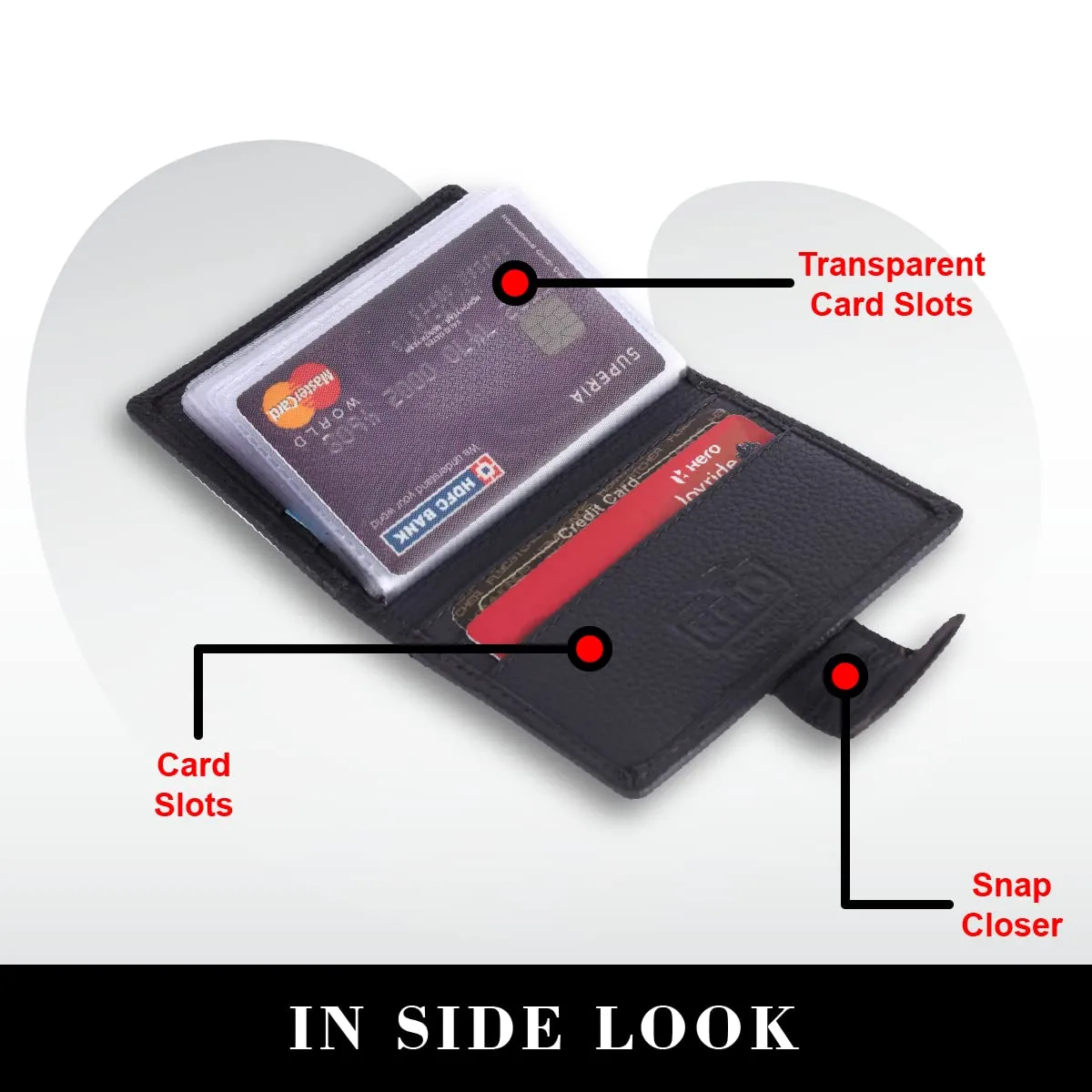 Genuine Leather RFID Protected Card Holder Wallet for Men and Women