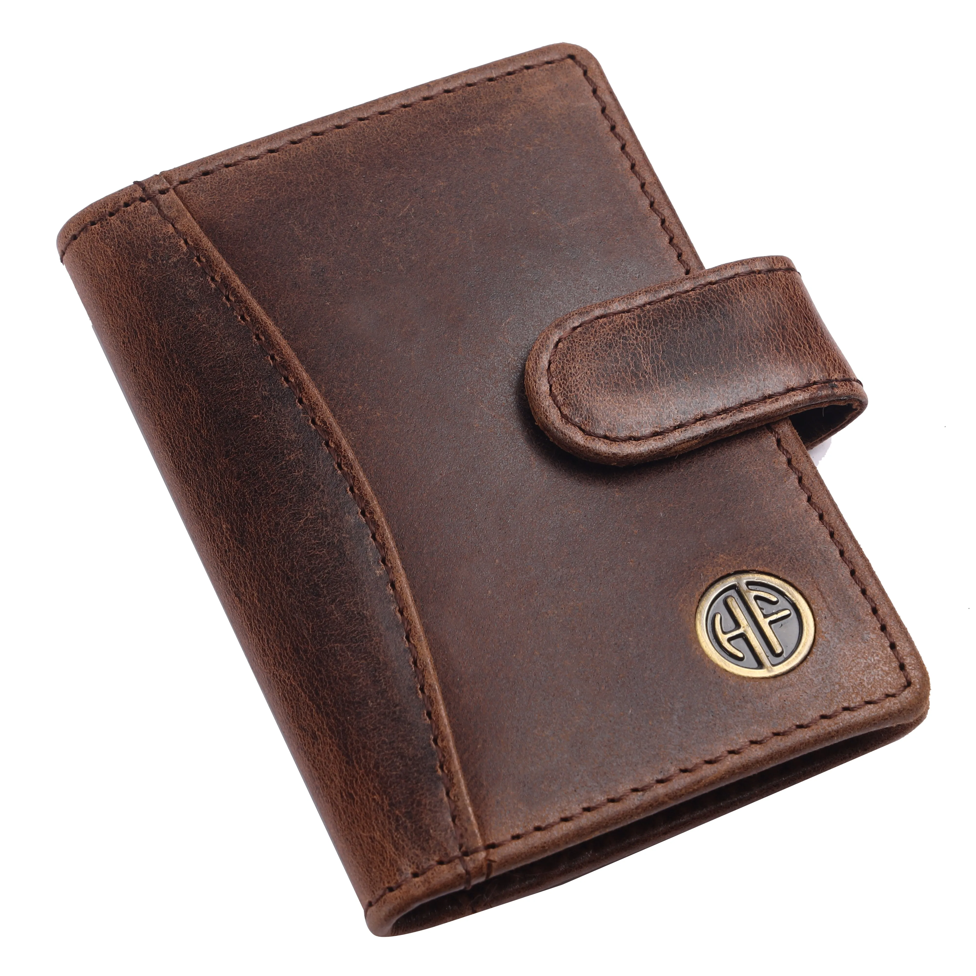 Genuine Leather RFID Protected Card Holder Wallet for Men and Women