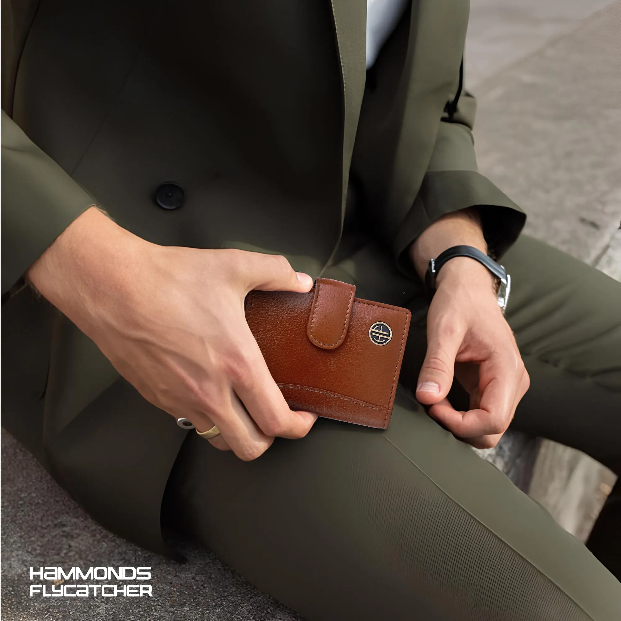 Genuine Leather RFID Protected Card Holder Wallet for Men and Women