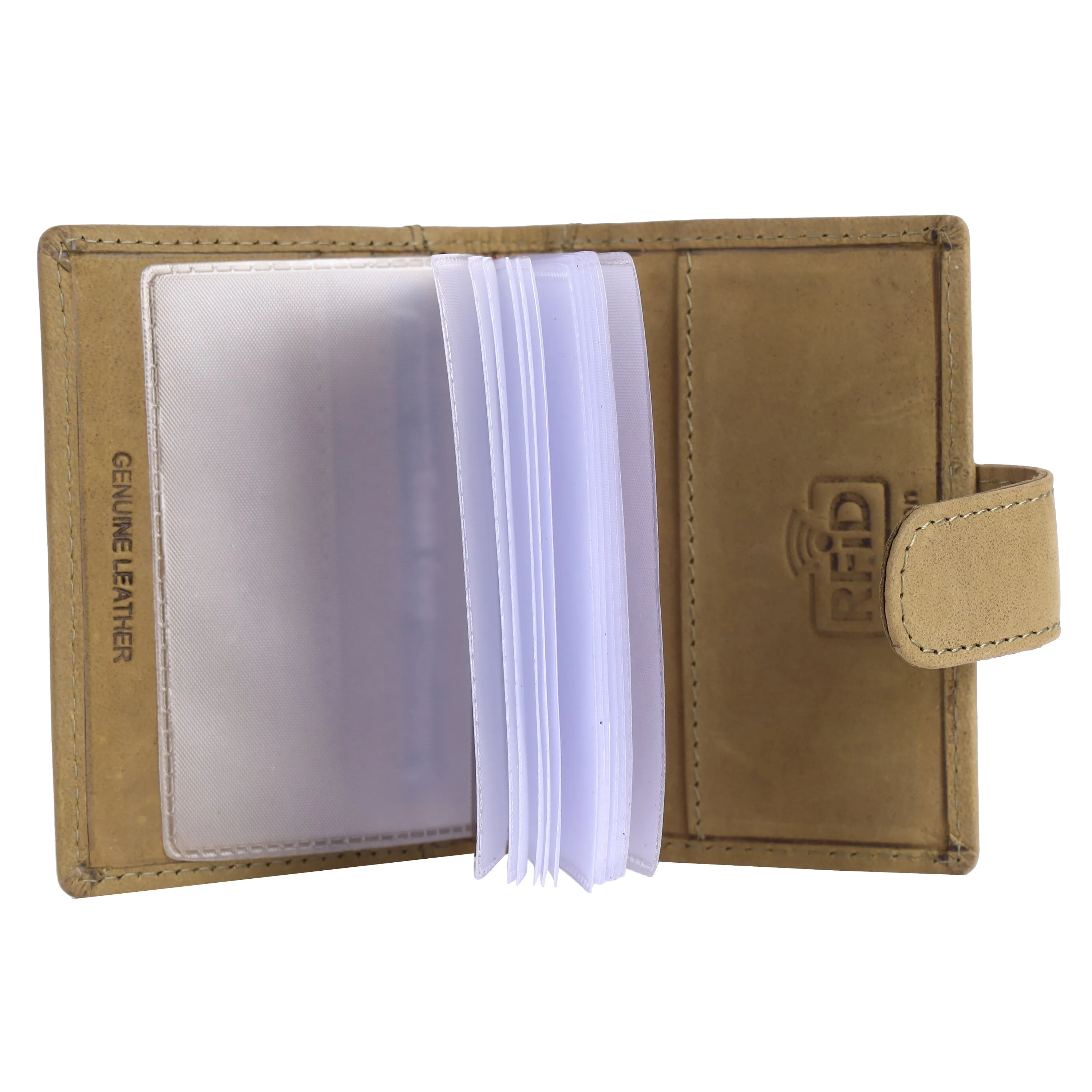 Genuine Leather RFID Protected Card Holder Wallet for Men and Women