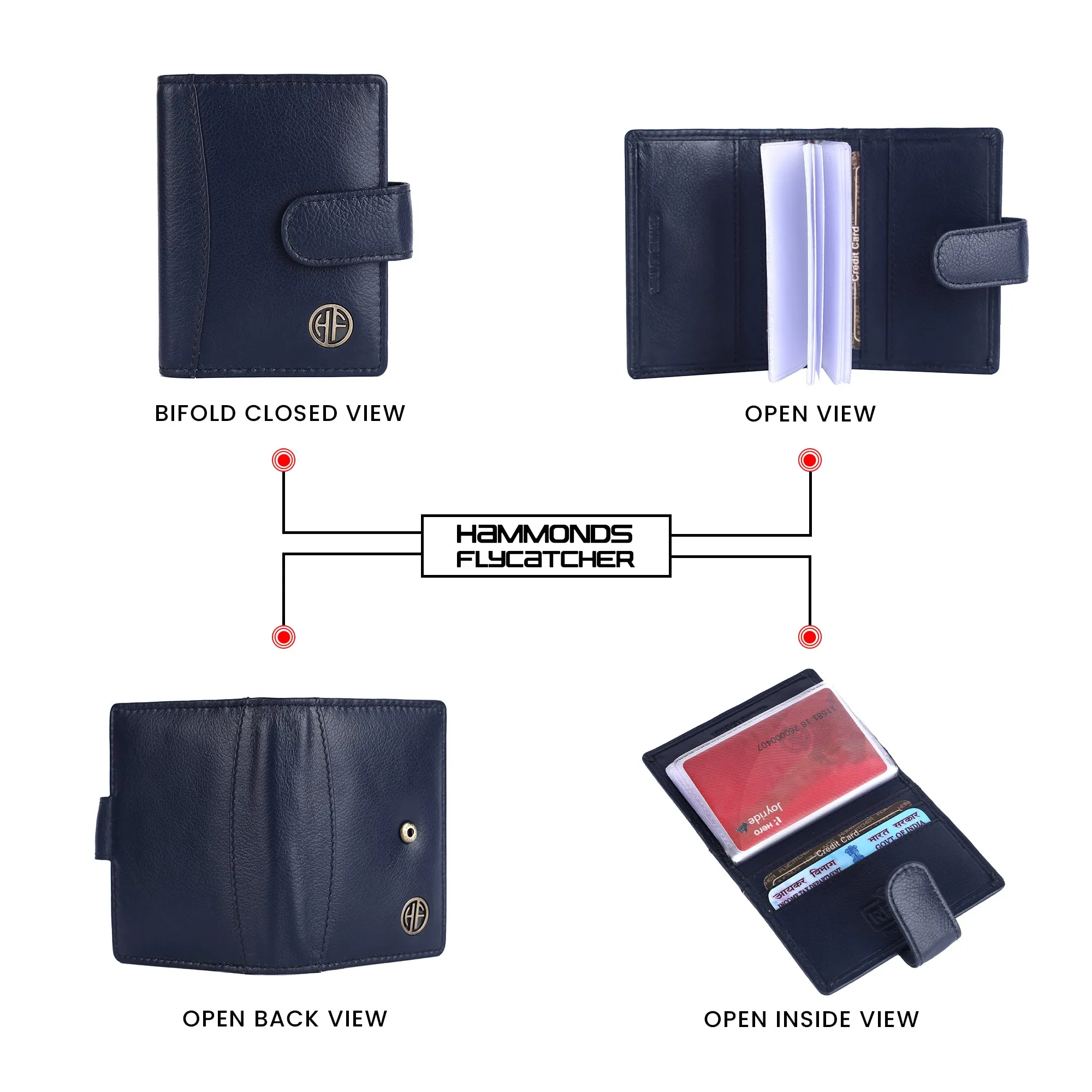 Genuine Leather RFID Protected Card Holder Wallet for Men and Women