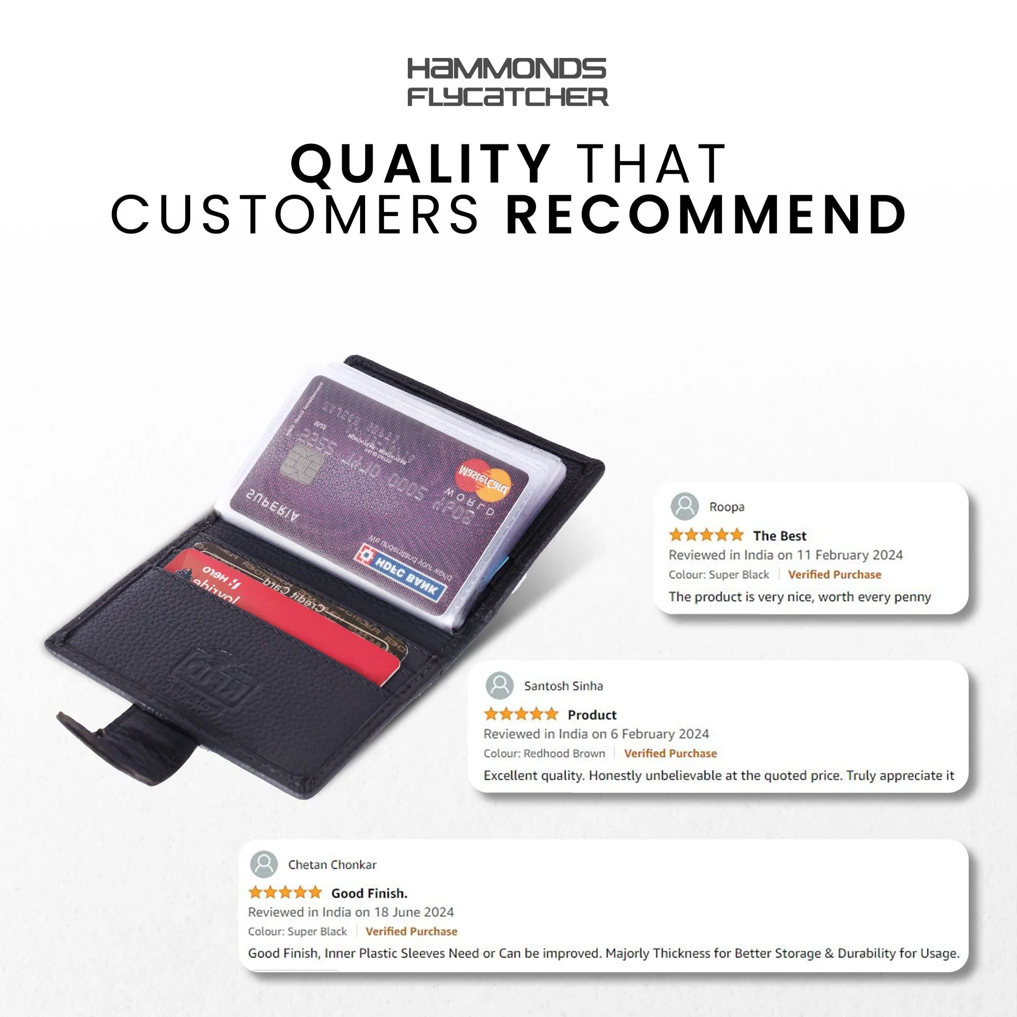 Genuine Leather RFID Protected Card Holder Wallet for Men and Women
