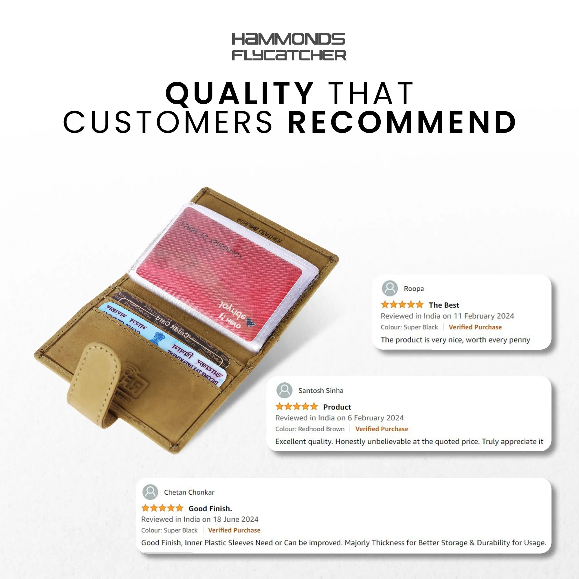 Genuine Leather RFID Protected Card Holder Wallet for Men and Women