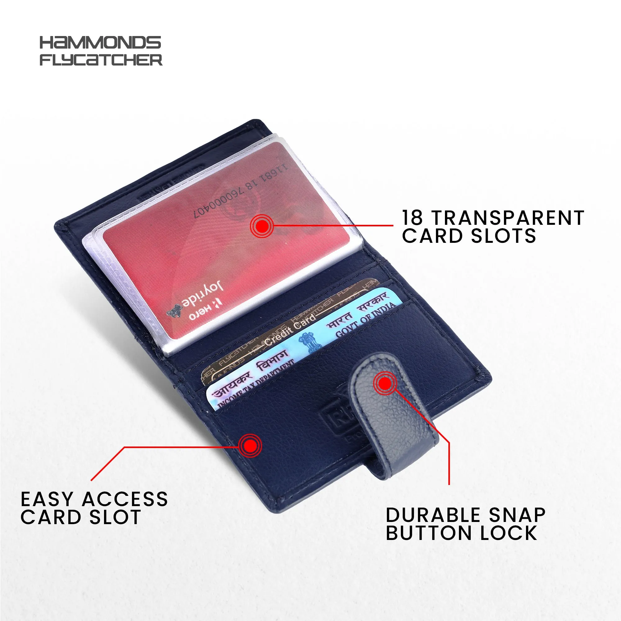 Genuine Leather RFID Protected Card Holder Wallet for Men and Women