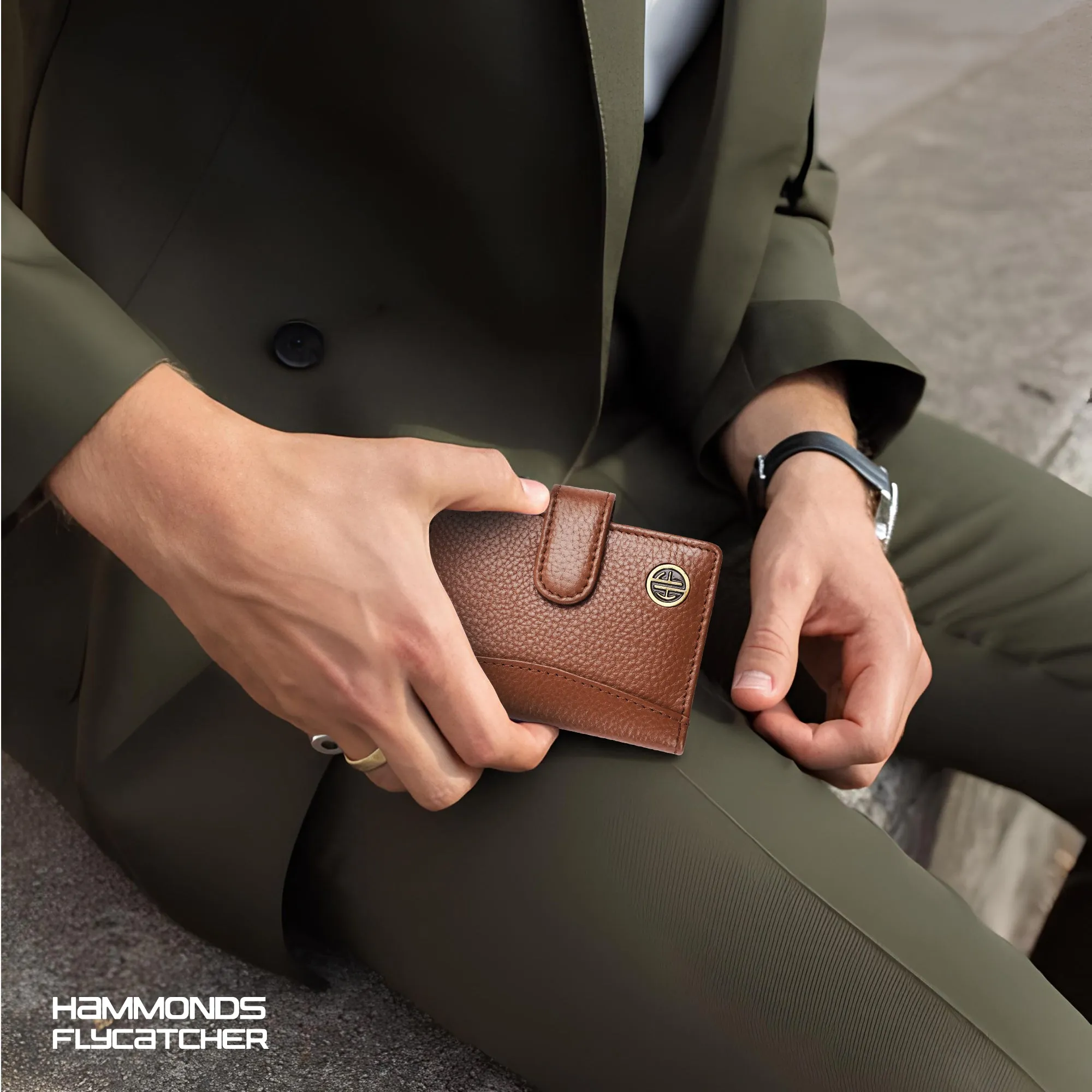 Genuine Leather RFID Protected Card Holder Wallet for Men and Women
