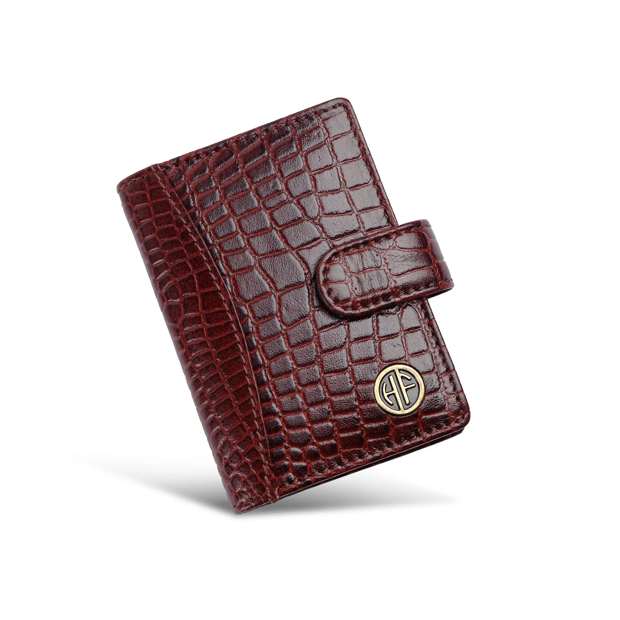 Genuine Leather RFID Protected Card Holder Wallet for Men and Women
