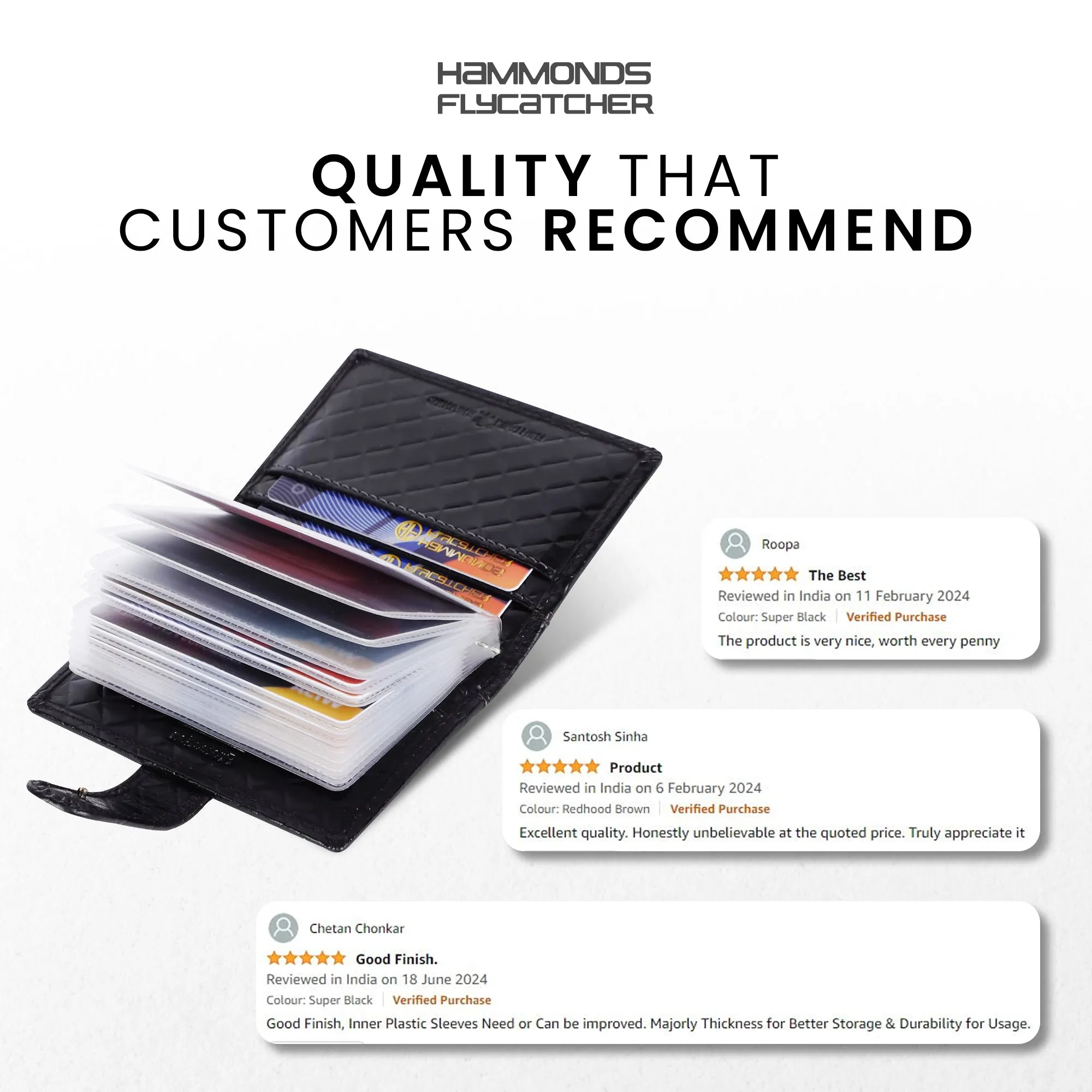 Genuine Leather RFID Protected Card Holder Wallet for Men and Women
