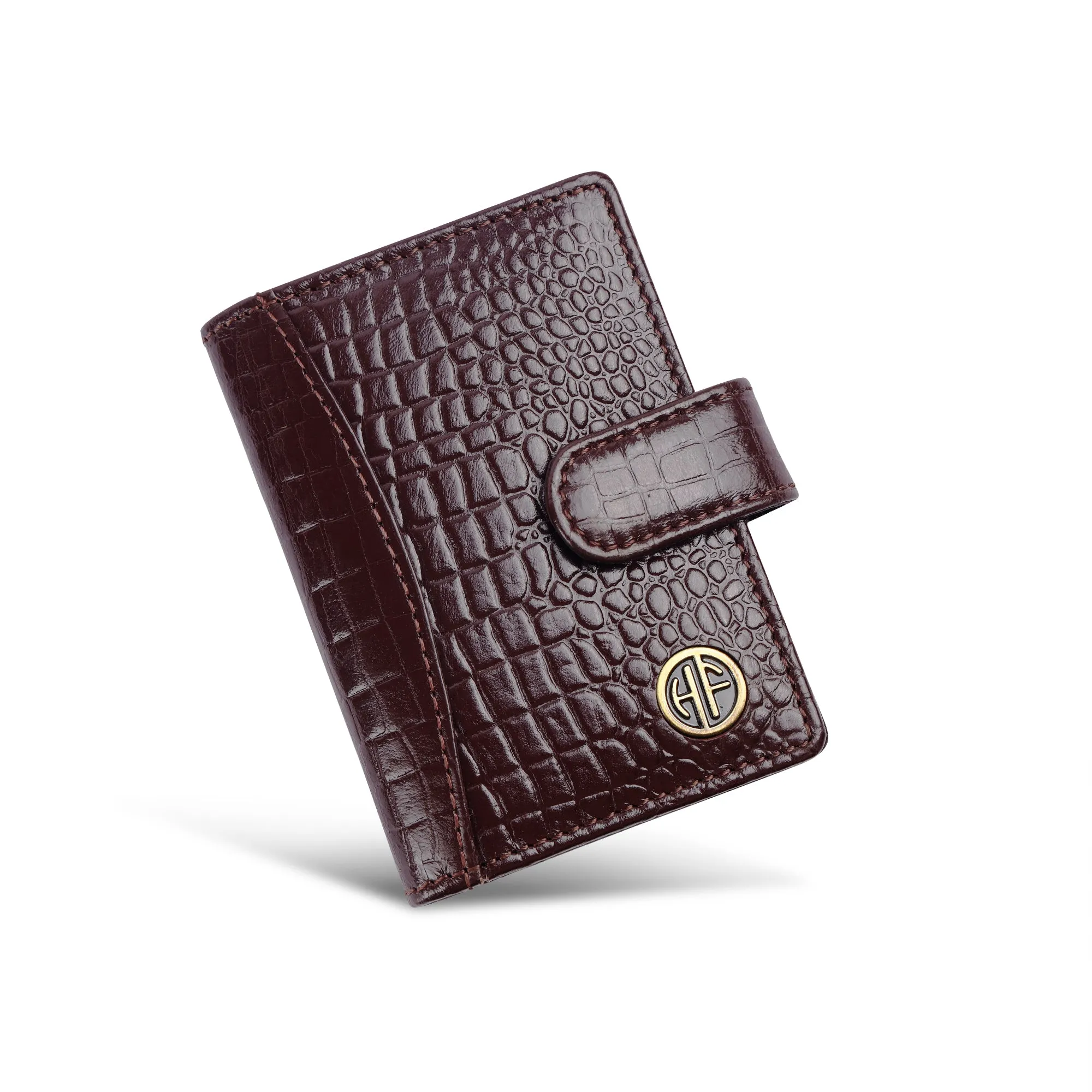 Genuine Leather RFID Protected Card Holder Wallet for Men and Women