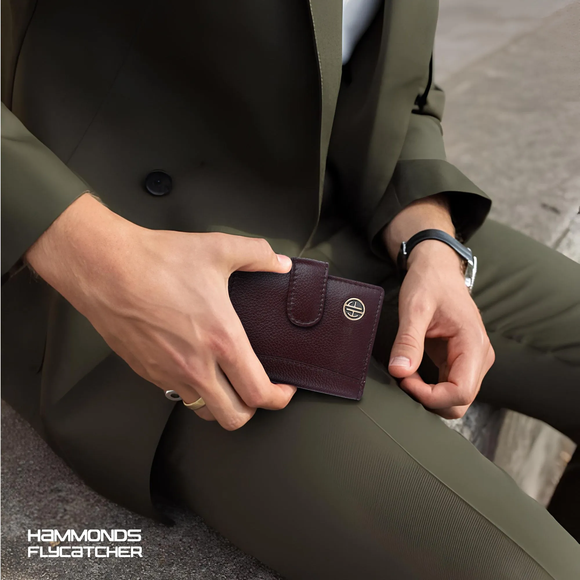 Genuine Leather RFID Protected Card Holder Wallet for Men and Women