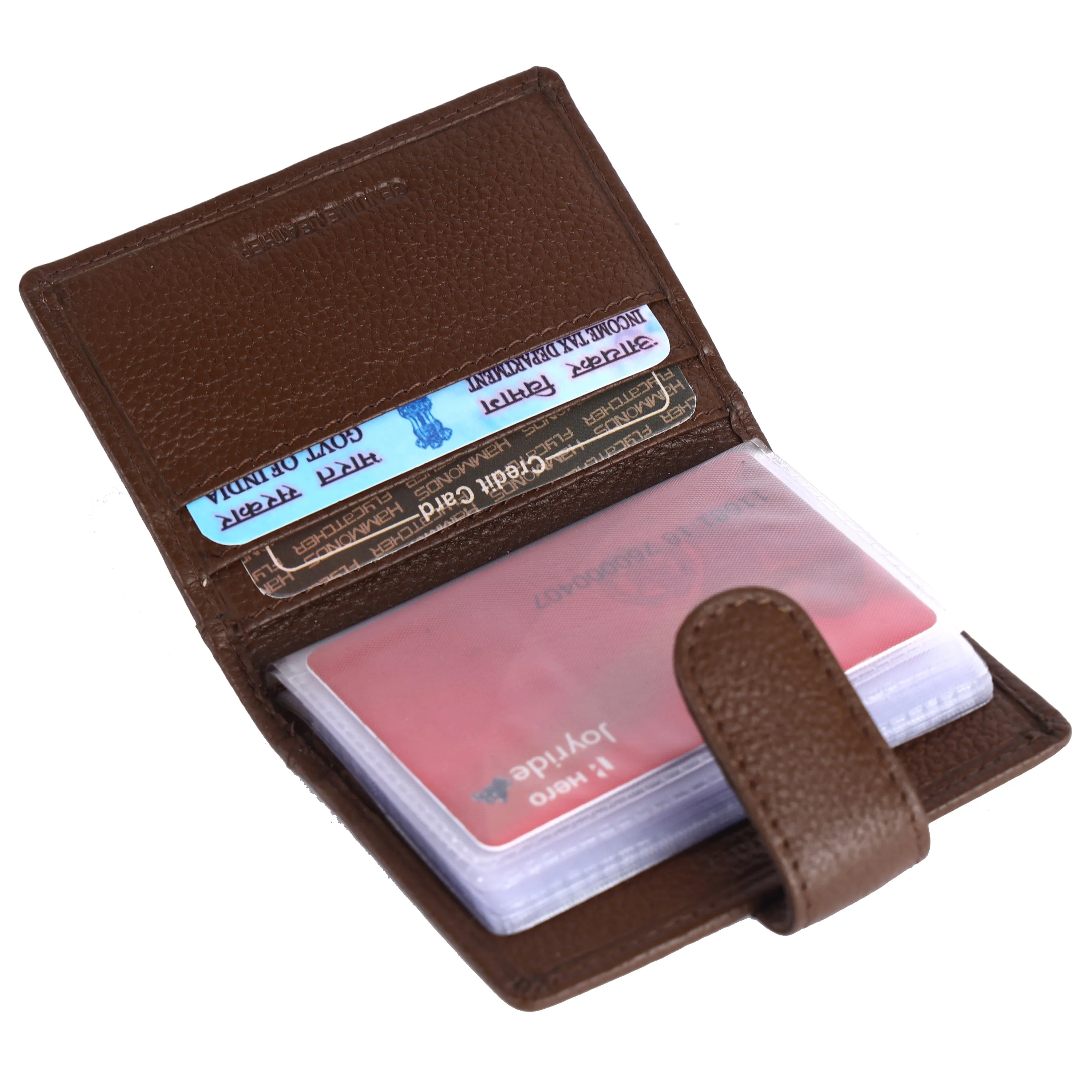 Genuine Leather RFID Protected Card Holder Wallet for Men and Women