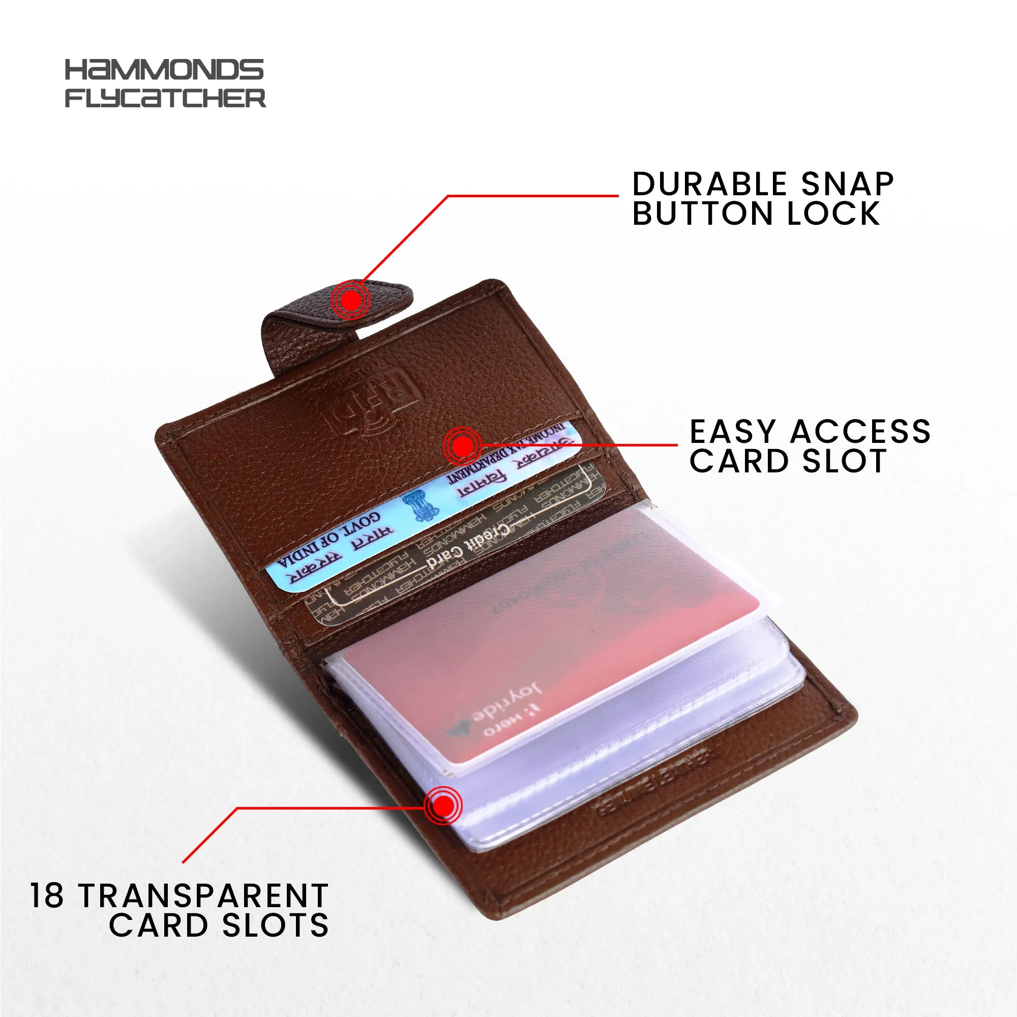 Genuine Leather RFID Protected Card Holder Wallet for Men and Women
