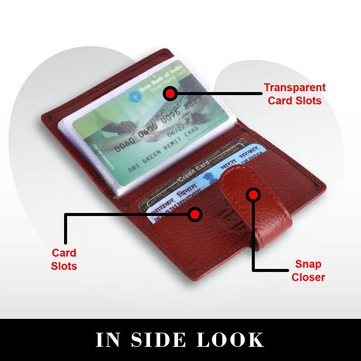 Genuine Leather RFID Protected Card Holder Wallet for Men and Women