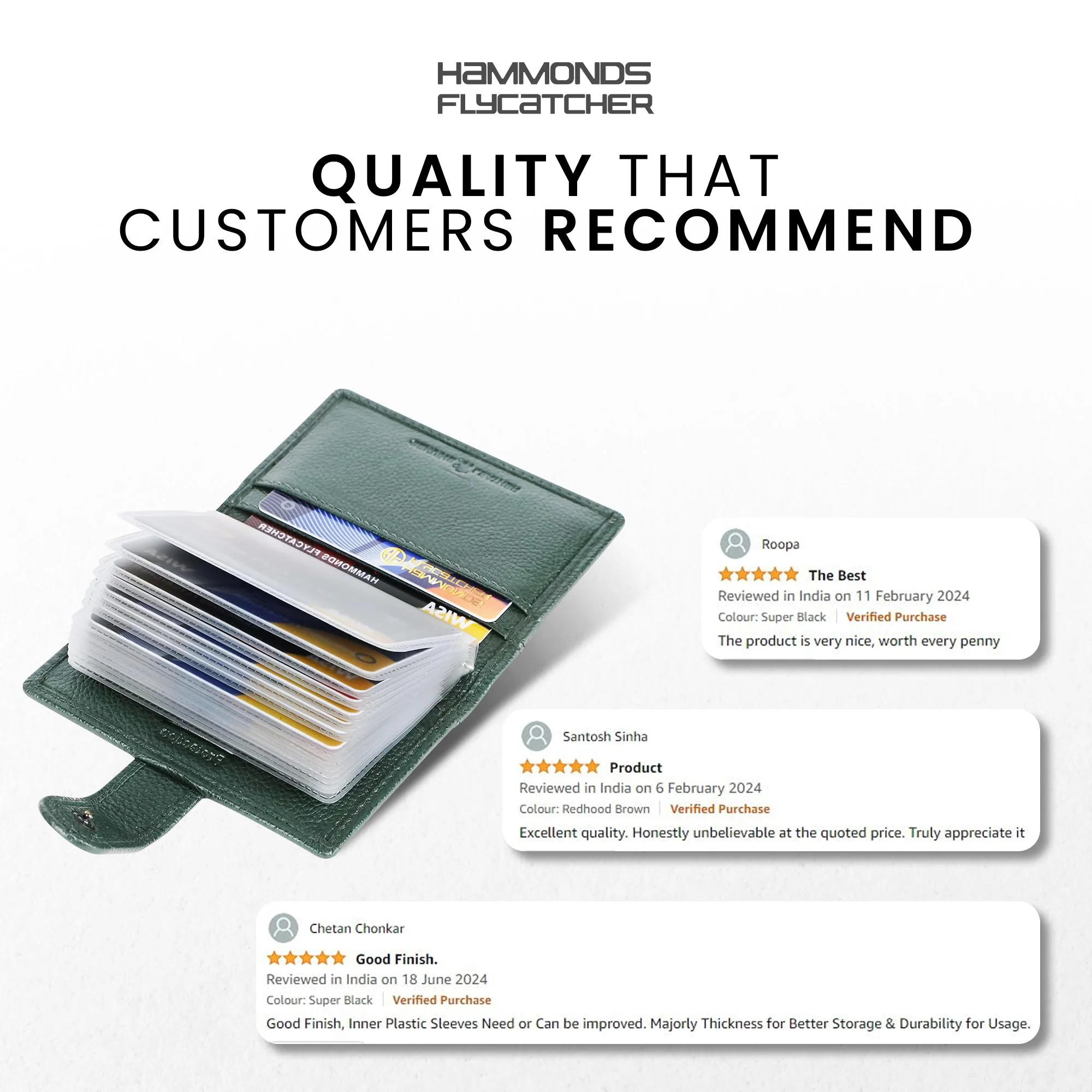 Genuine Leather RFID Protected Card Holder Wallet for Men and Women