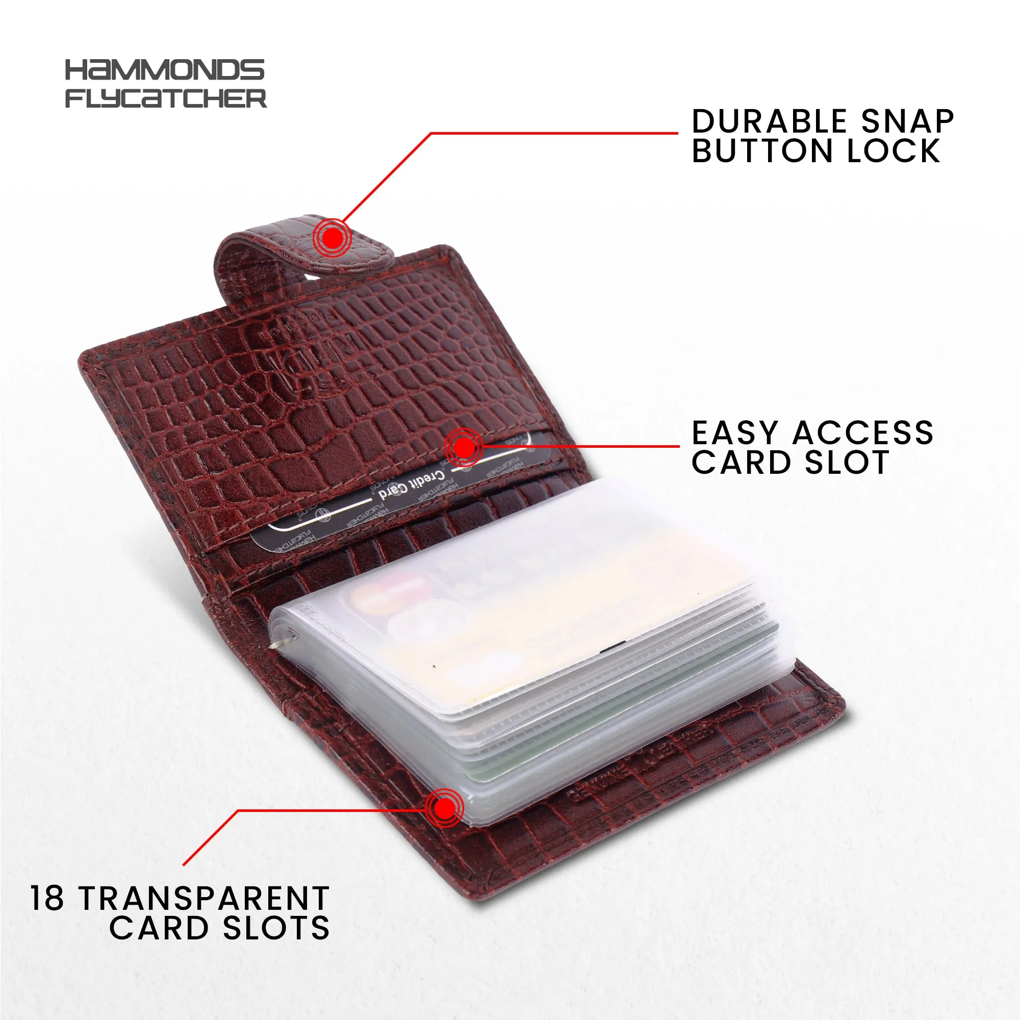 Genuine Leather RFID Protected Card Holder Wallet for Men and Women