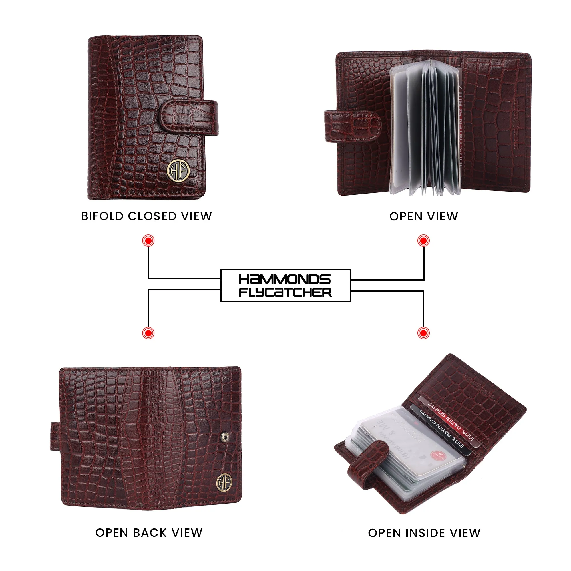 Genuine Leather RFID Protected Card Holder Wallet for Men and Women