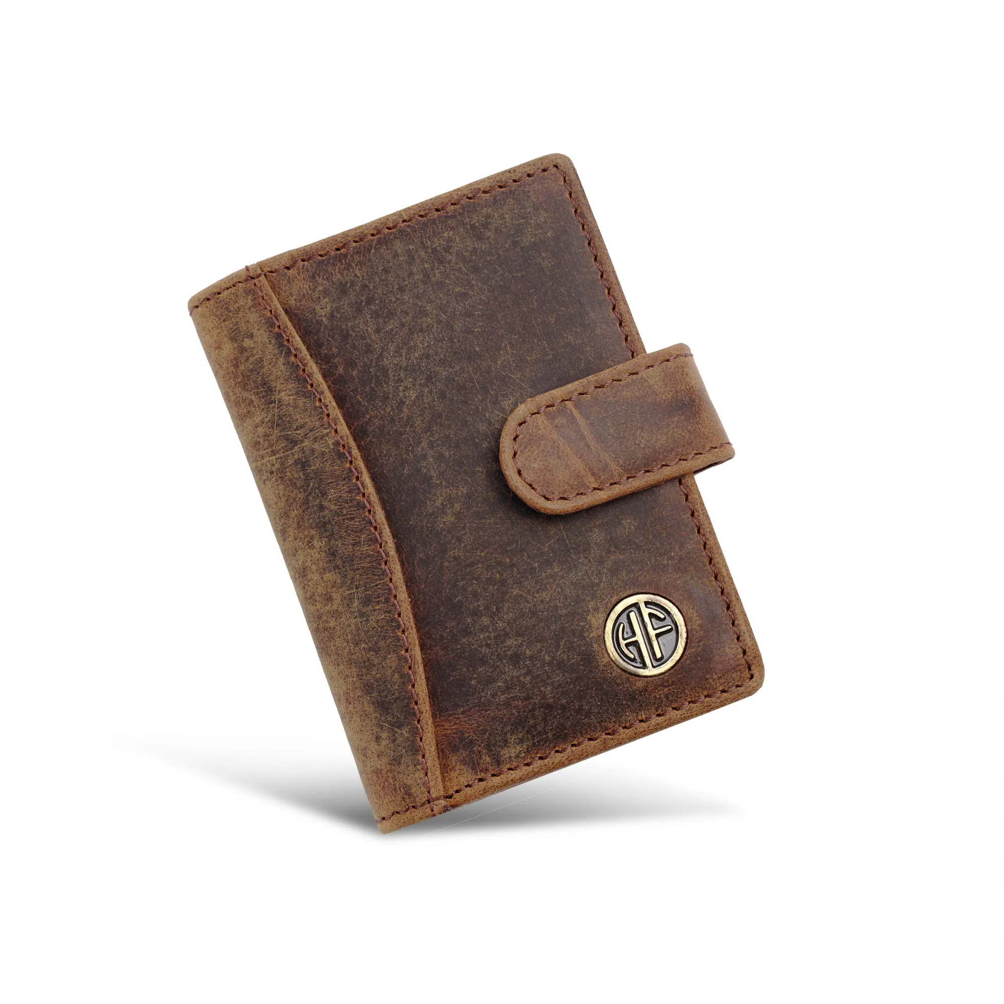 Genuine Leather RFID Protected Card Holder Wallet for Men and Women