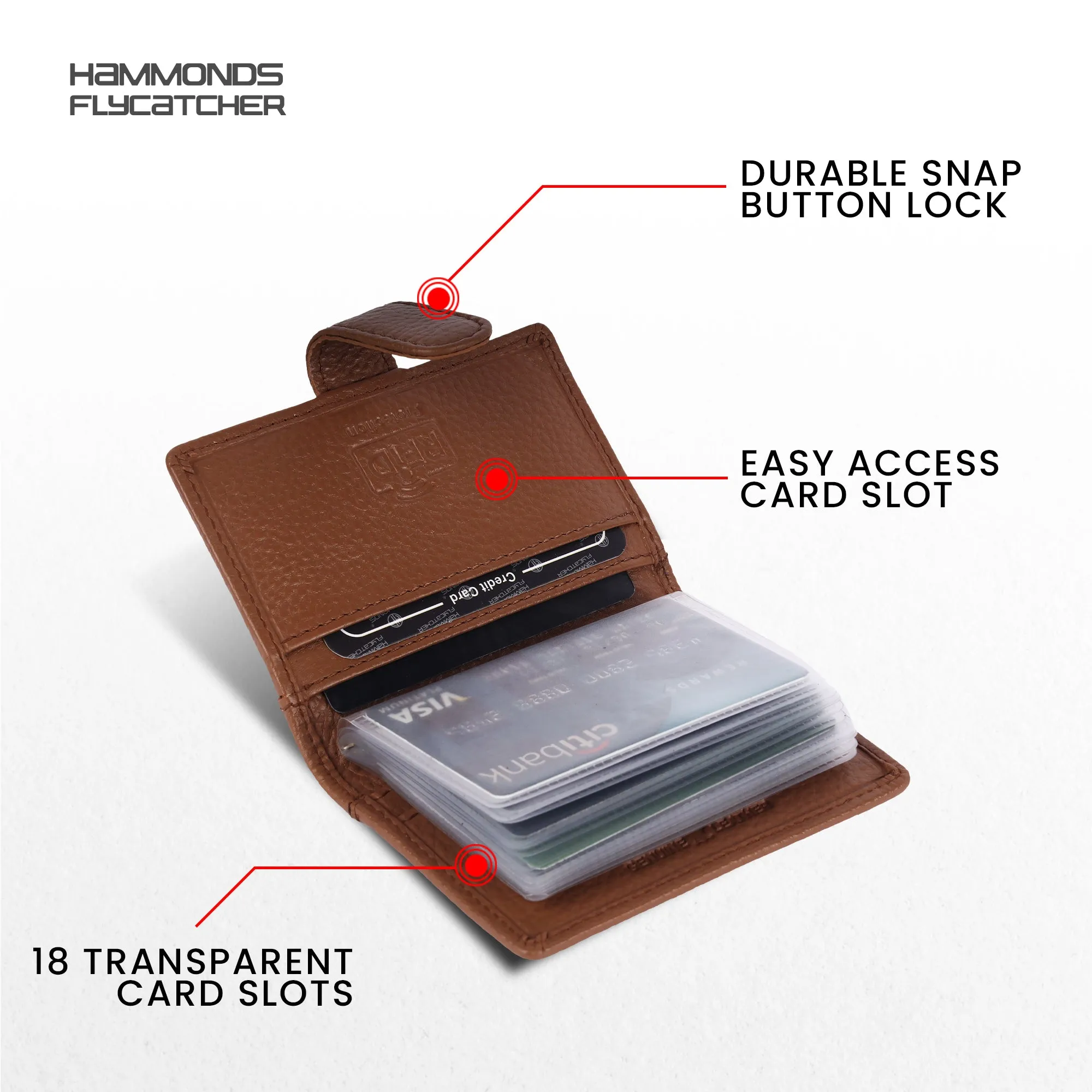 Genuine Leather RFID Protected Card Holder Wallet for Men and Women
