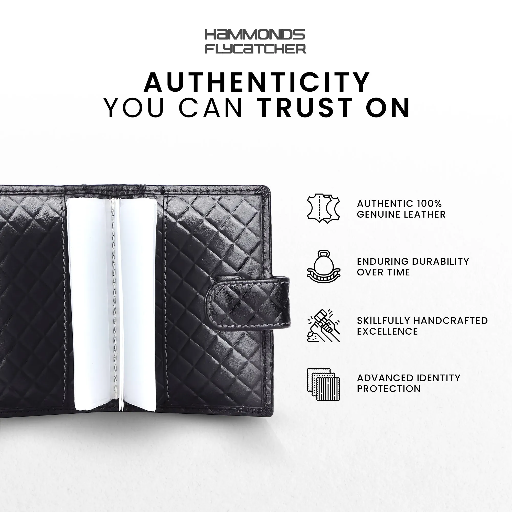 Genuine Leather RFID Protected Card Holder Wallet for Men and Women
