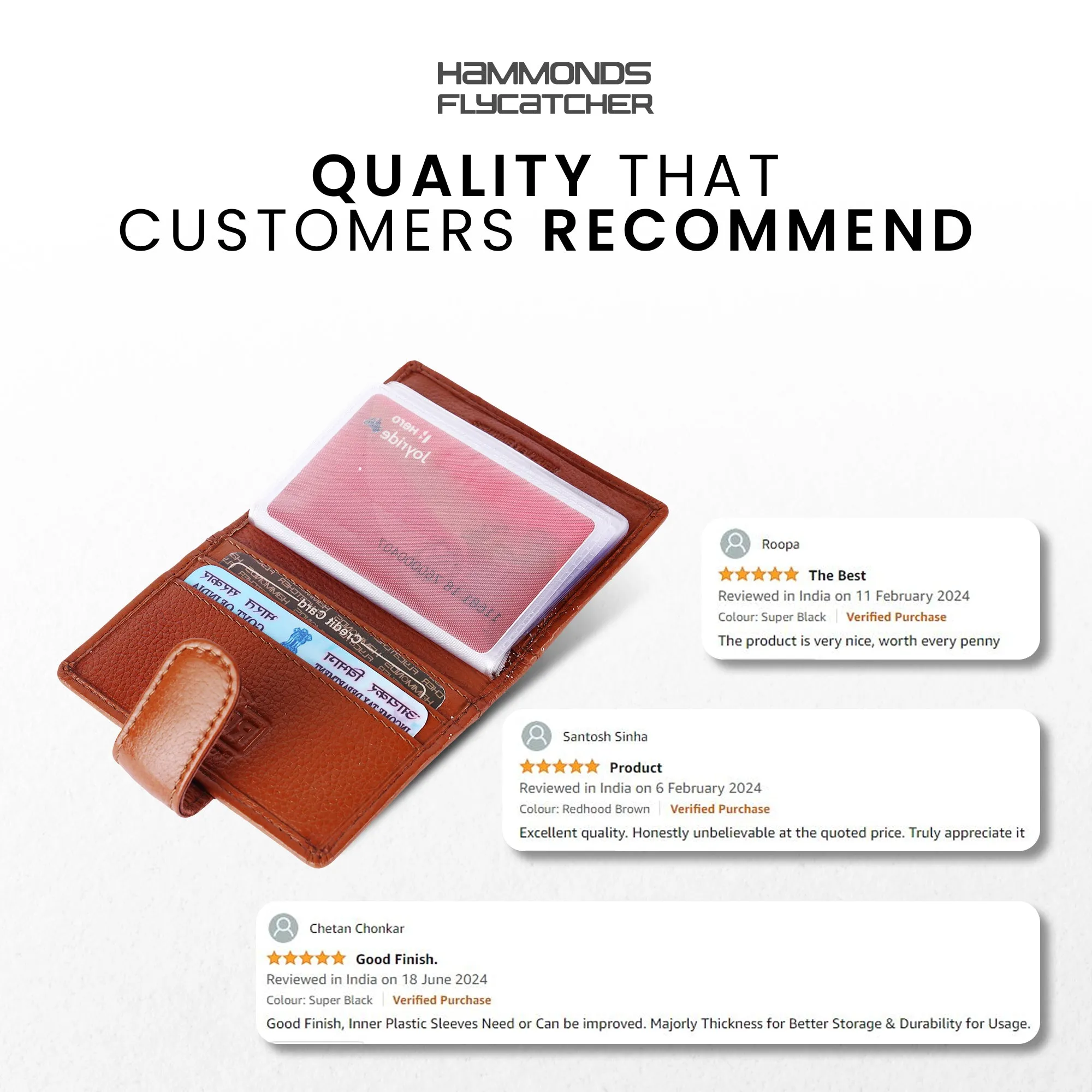 Genuine Leather RFID Protected Card Holder Wallet for Men and Women