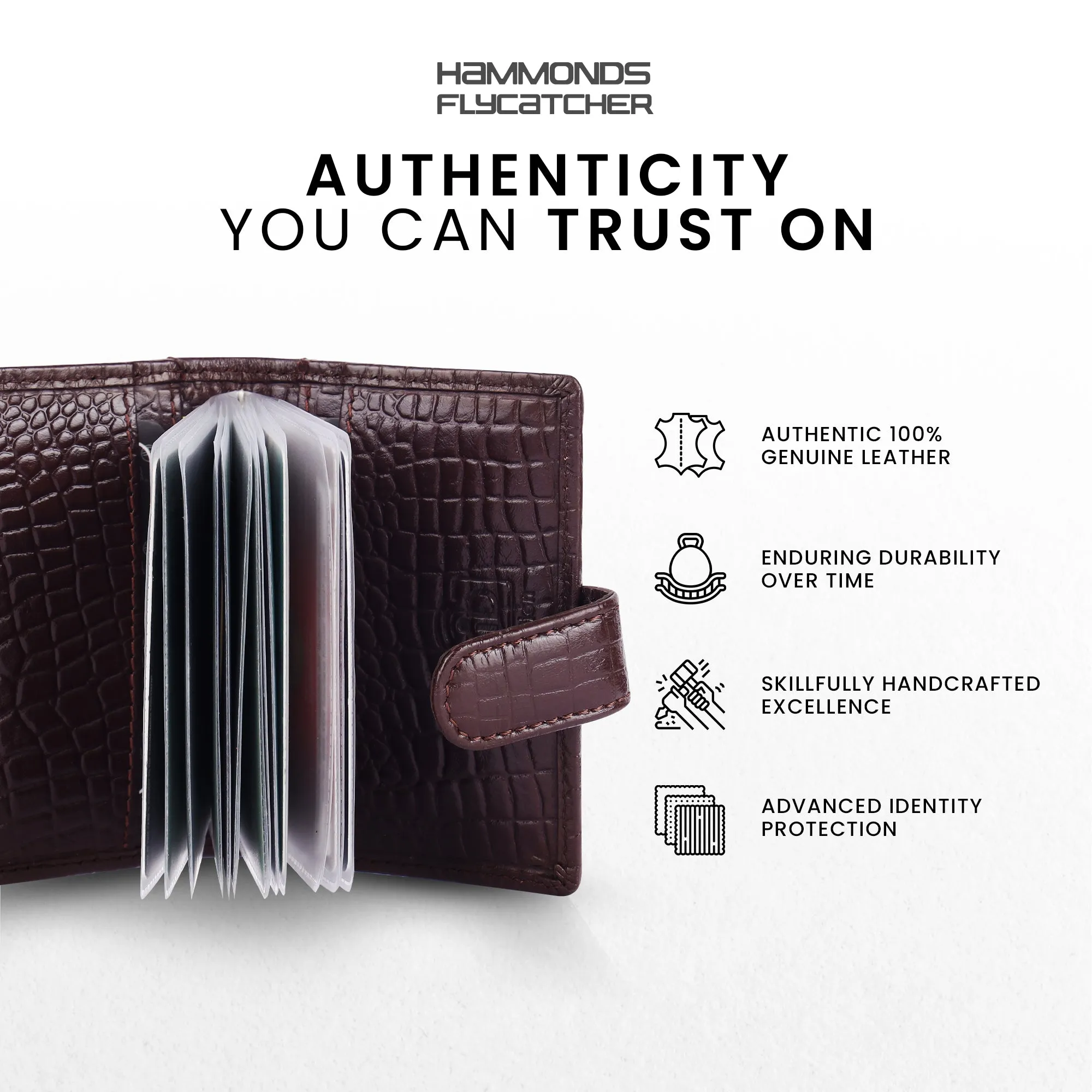 Genuine Leather RFID Protected Card Holder Wallet for Men and Women