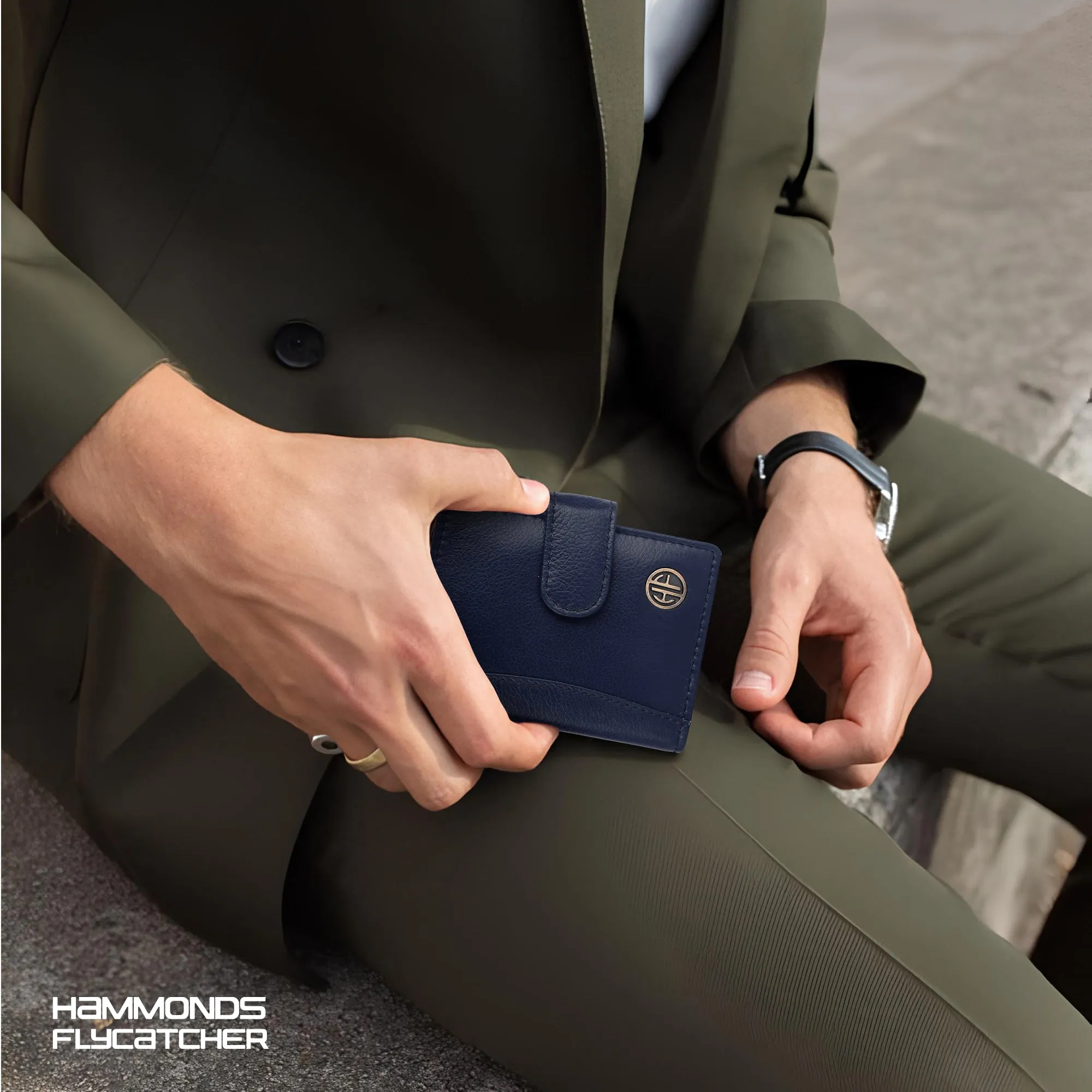 Genuine Leather RFID Protected Card Holder Wallet for Men and Women