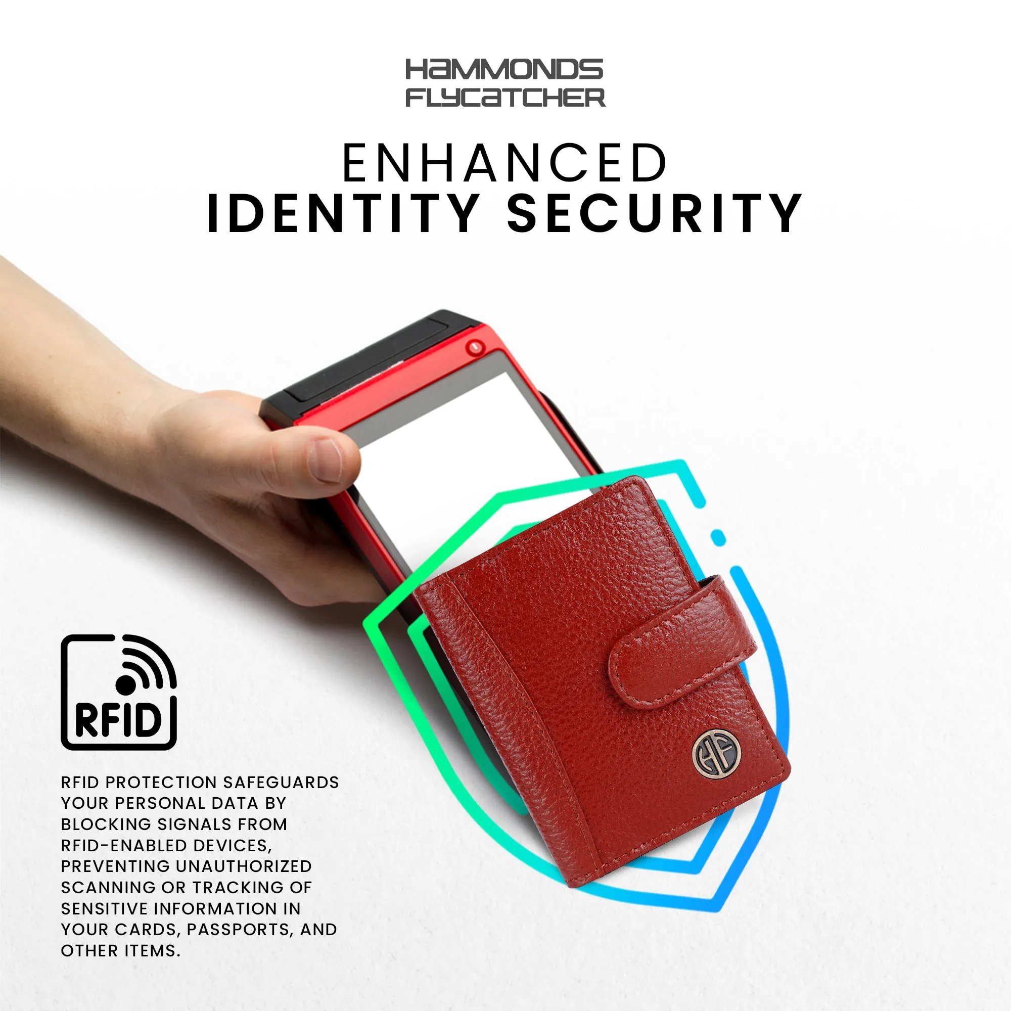 Genuine Leather RFID Protected Card Holder Wallet for Men and Women